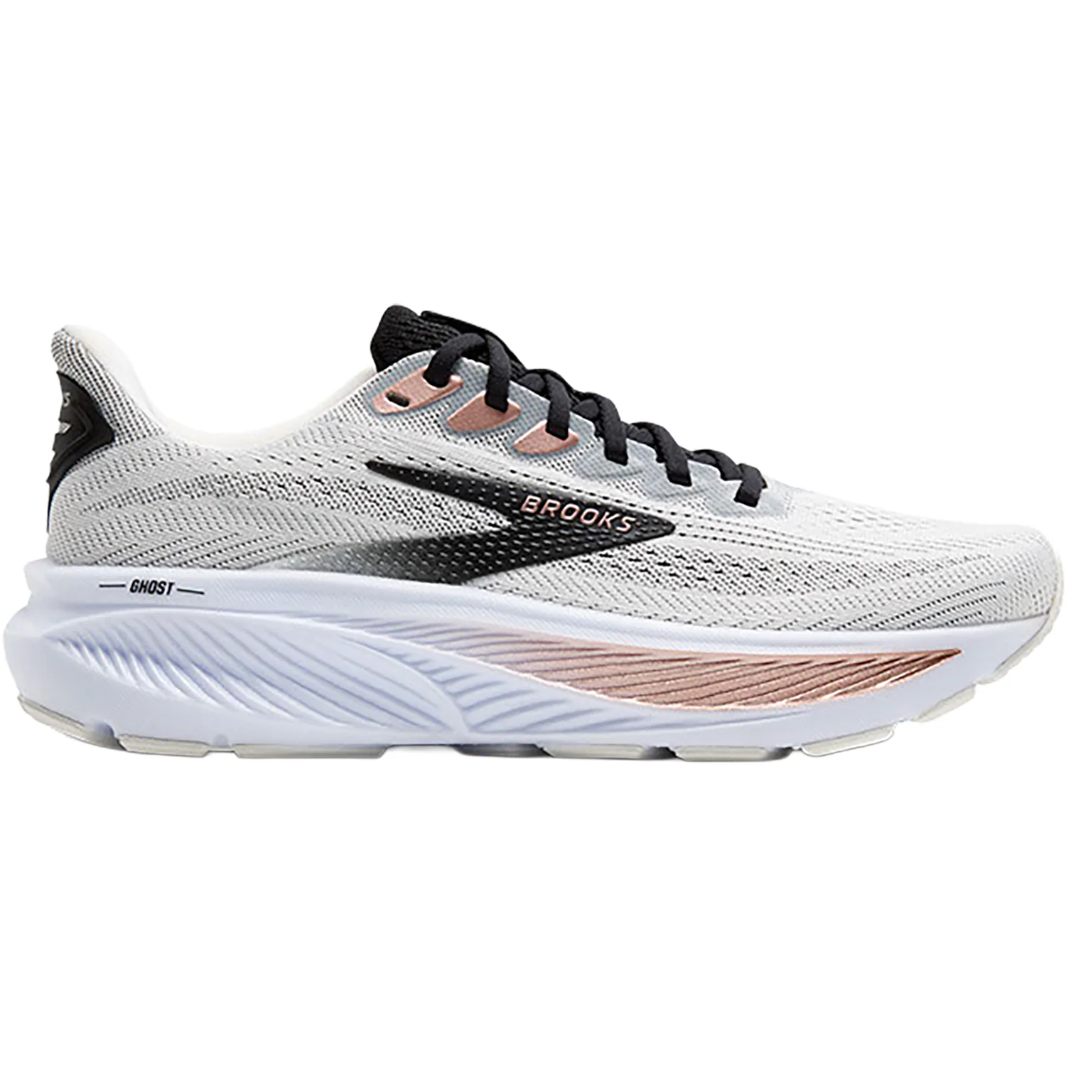 Brooks Ghost 17 (Neutral Support) Women's Running Shoes White/Black/Rose Gold