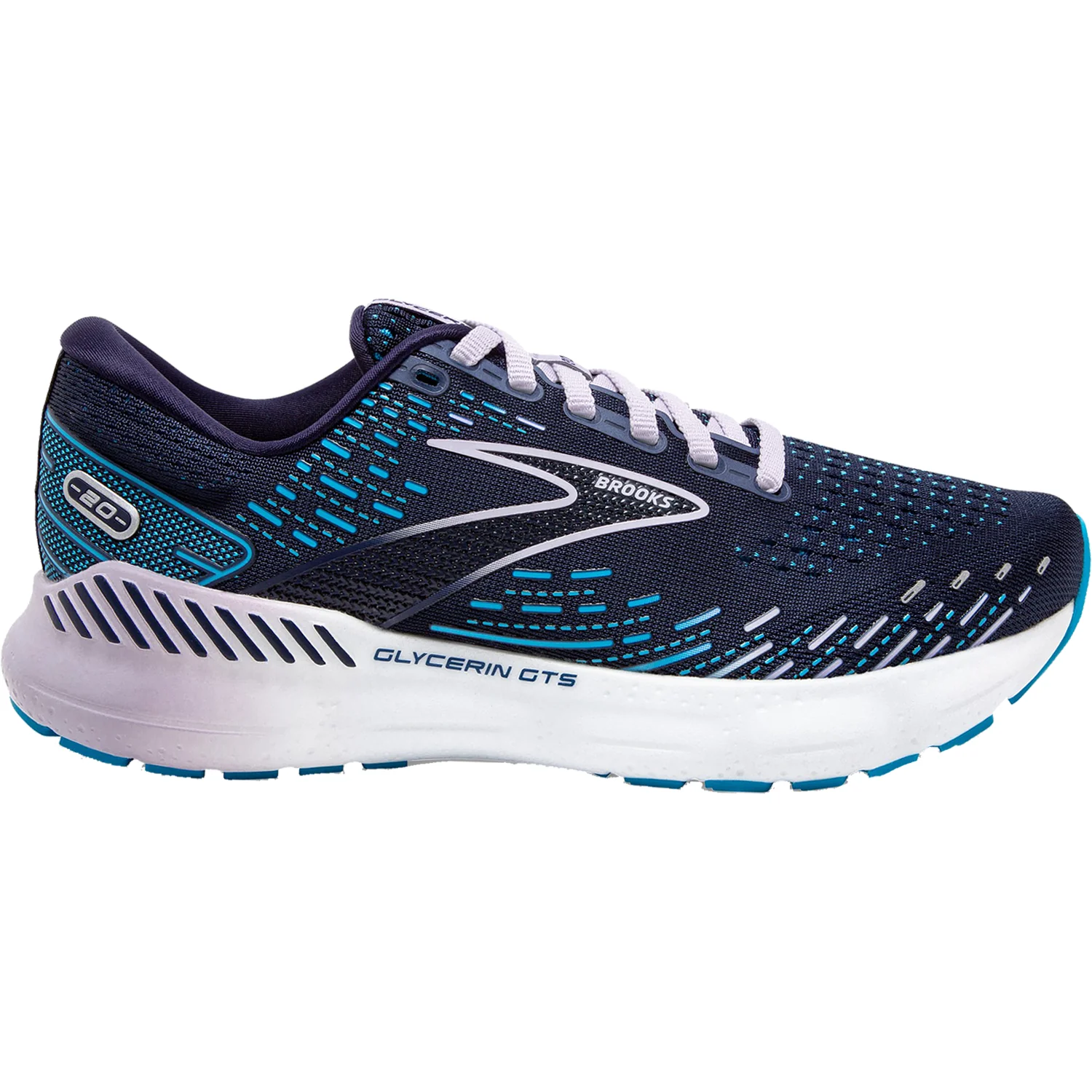 Brooks Glycerin GTS 20 Women's Road Running Shoes Peacoat/Ocean/Pastel Lilac Mesh
