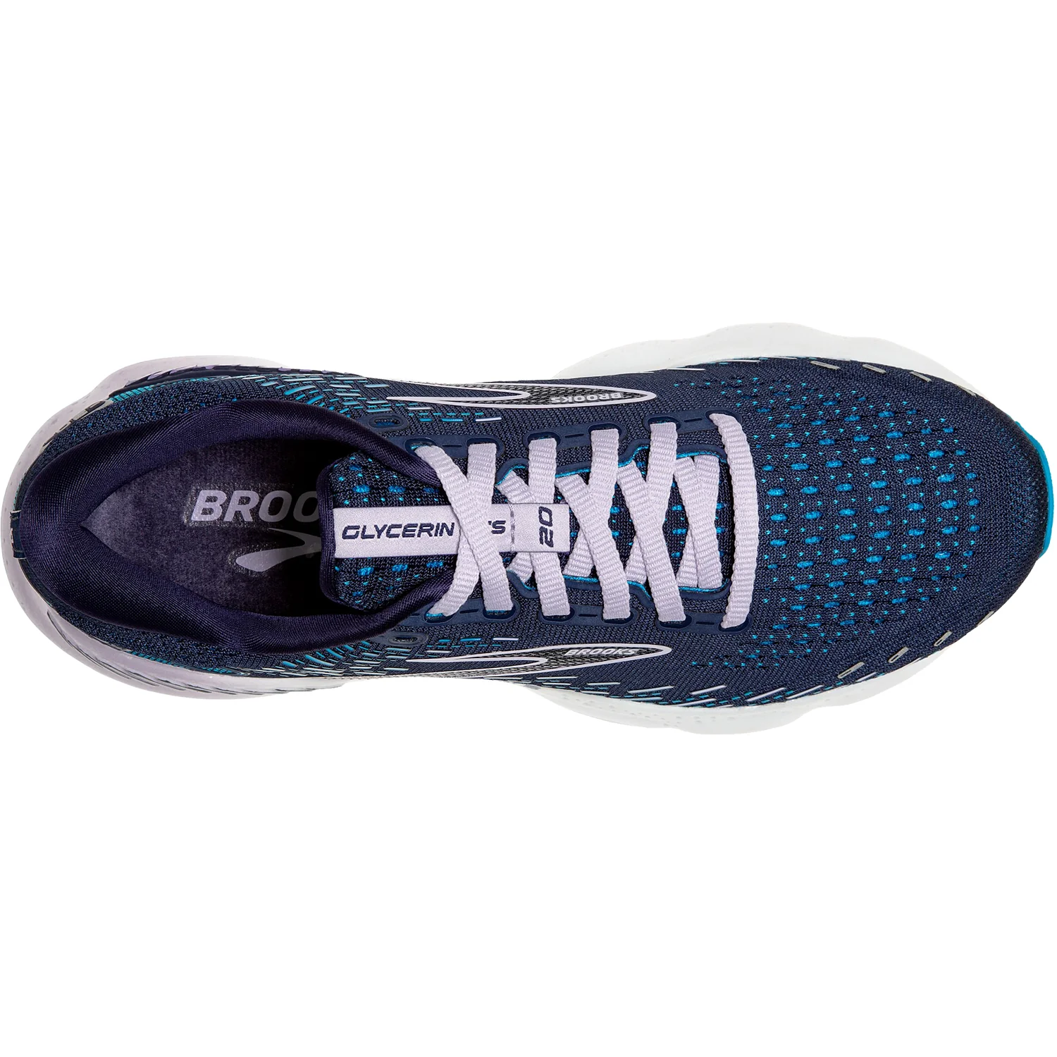 Brooks Glycerin GTS 20 Women's Road Running Shoes Peacoat/Ocean/Pastel Lilac Mesh - Image 2