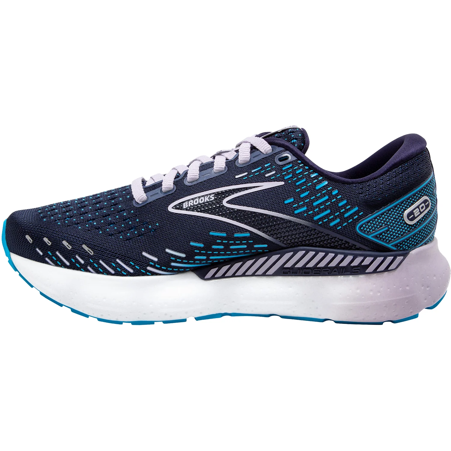 Brooks Glycerin GTS 20 Women's Road Running Shoes Peacoat/Ocean/Pastel Lilac Mesh - Image 3