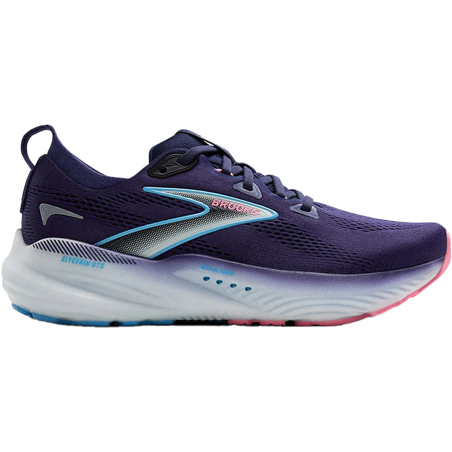 Brooks Glycerin GTS 22 (Neutral Support) (Stability Support) Women's Athletic Shoes Blue Ribbon/Peacoat/Dianthus Mesh