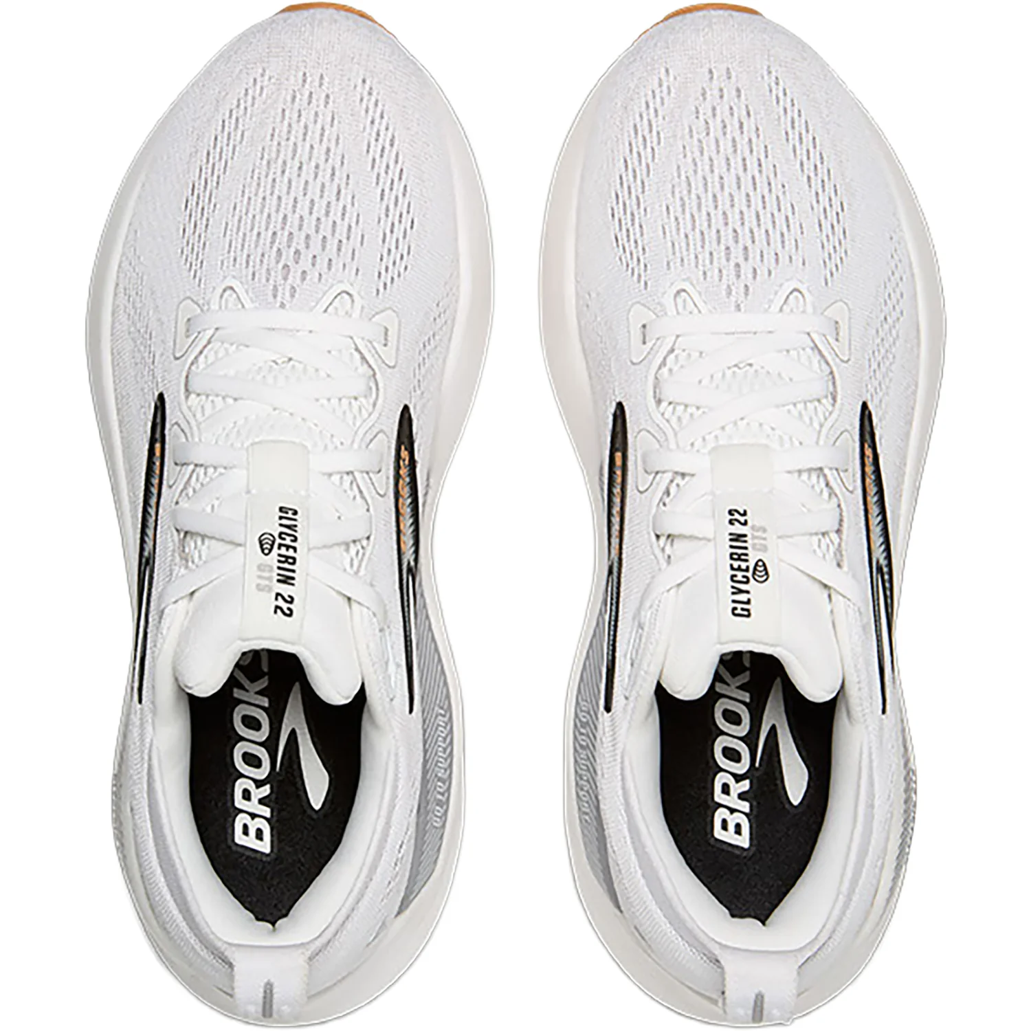 Brooks Glycerin GTS 22 (Neutral Support) (Stability Support) Women's Athletic Shoes White/Grey/Black - Image 2