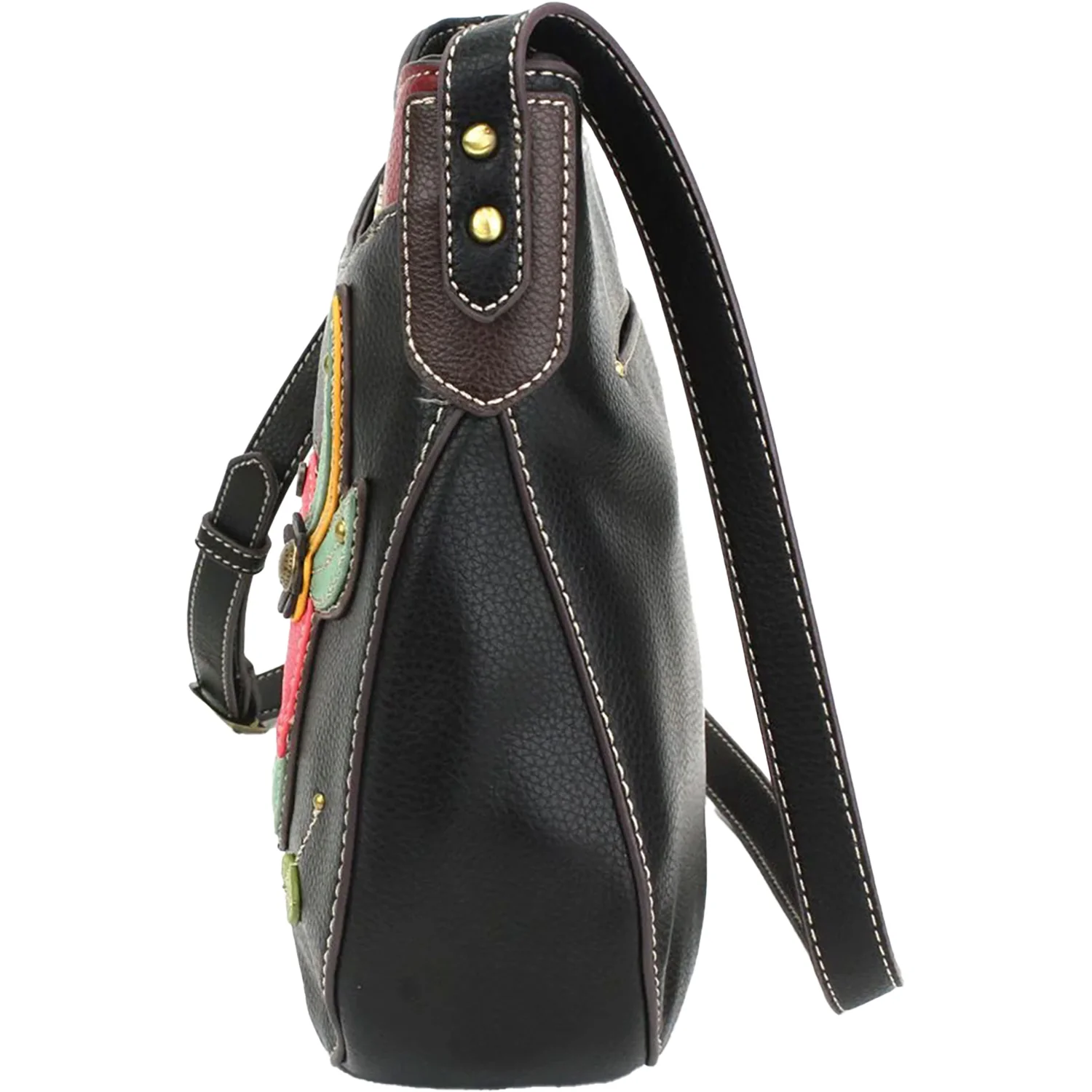 Chala Hummingbird Crescent Crossbody Handbag Black Synthetic - Image 3