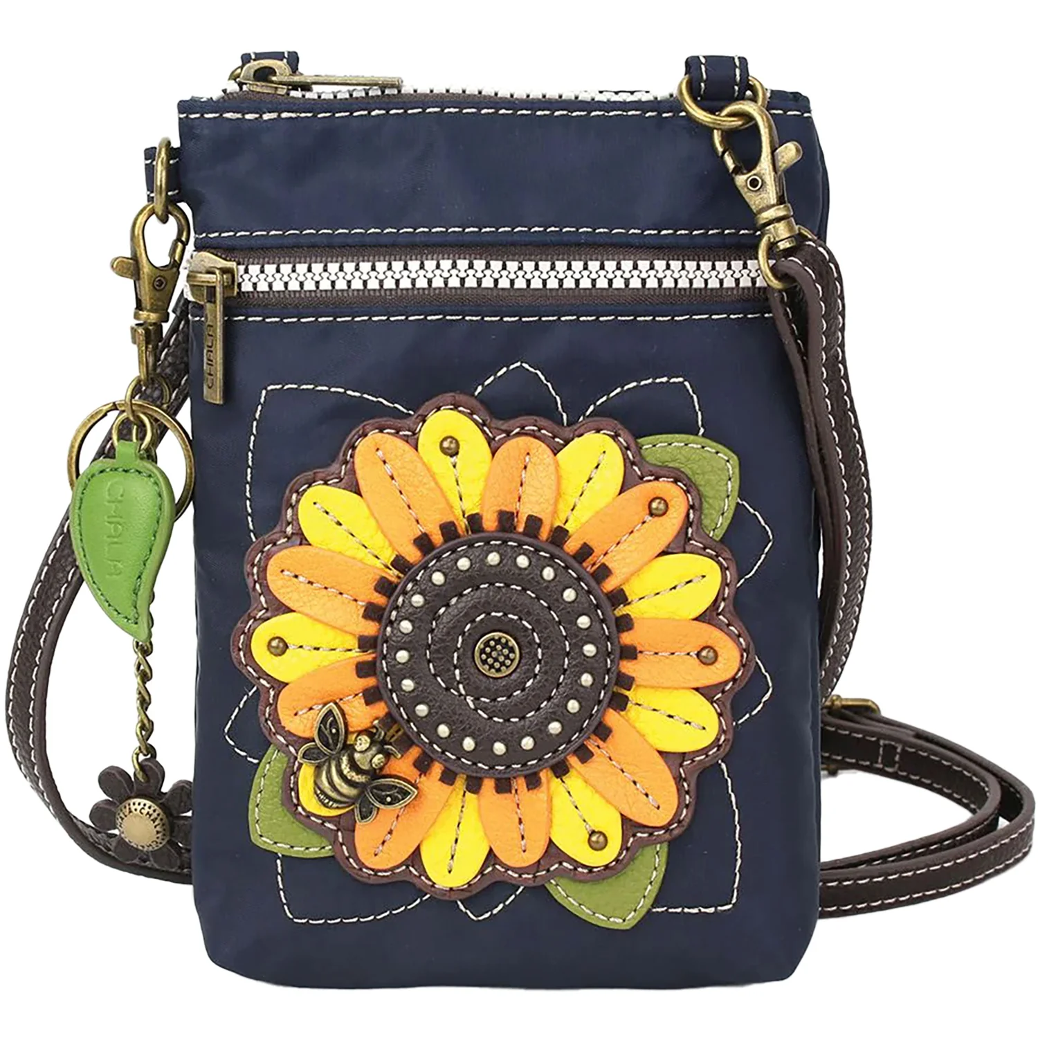 Chala Sunflower Cellphone Crossbody Cellphone Crossbody Navy