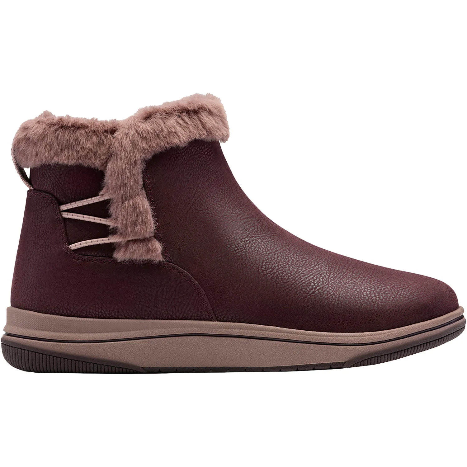 Clarks Cloudsteppers Breeze Fur Women's Boots Merlot