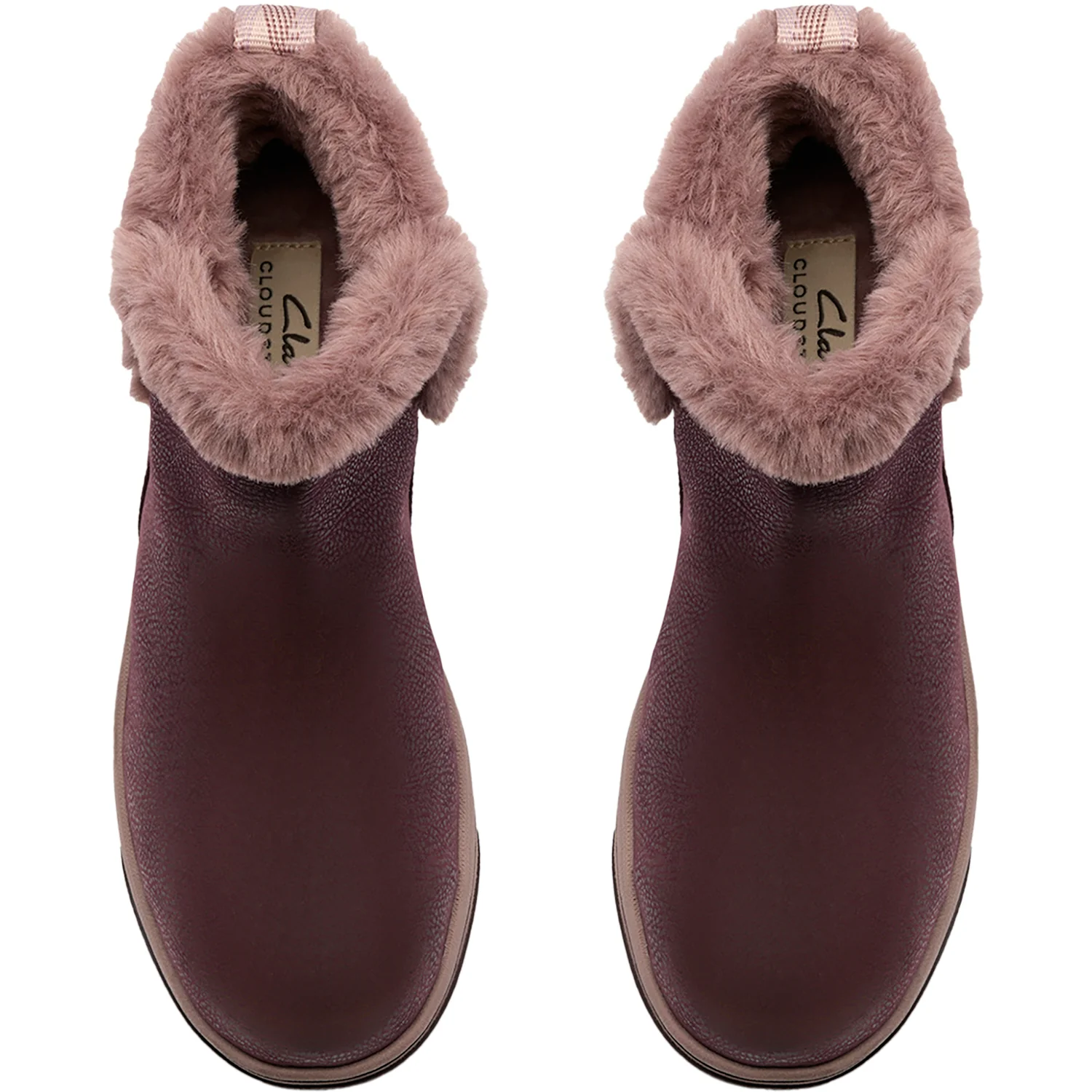 Clarks Cloudsteppers Breeze Fur Women's Boots Merlot - Image 2