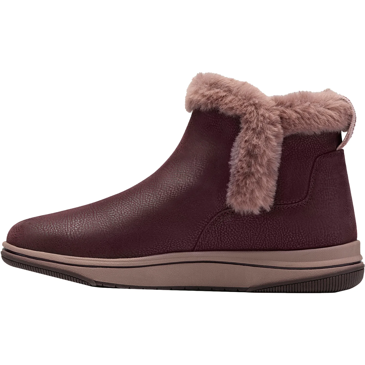 Clarks Cloudsteppers Breeze Fur Women's Boots Merlot - Image 3