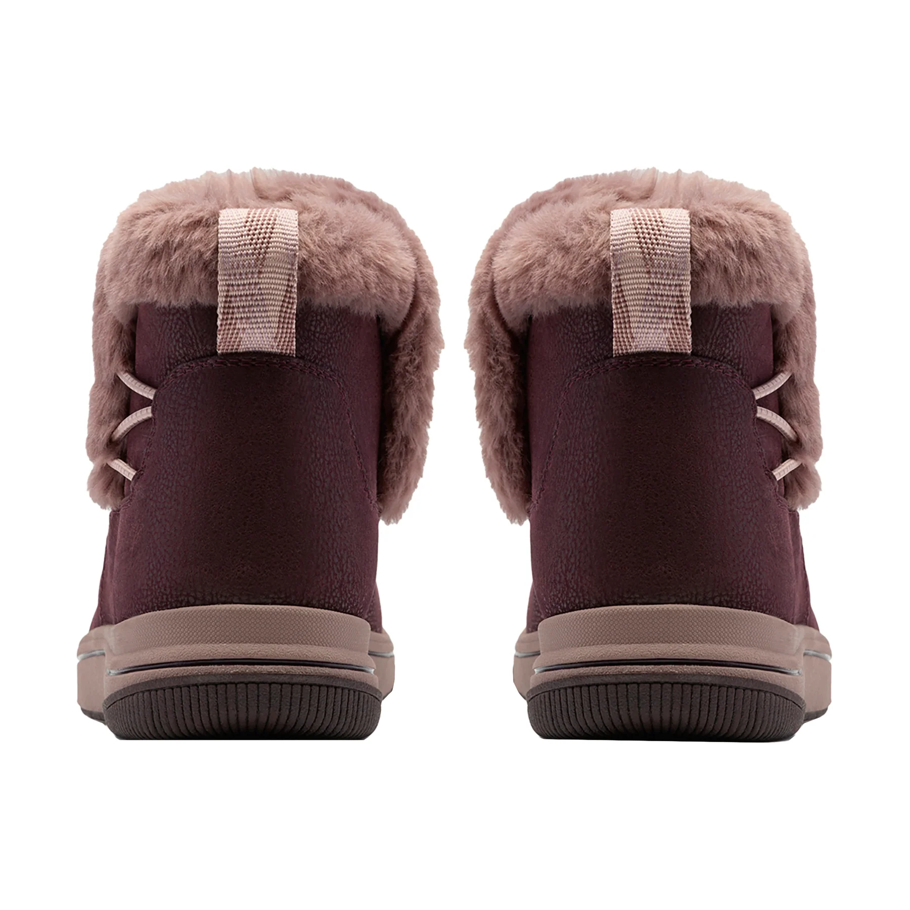 Clarks Cloudsteppers Breeze Fur Women's Boots Merlot - Image 6