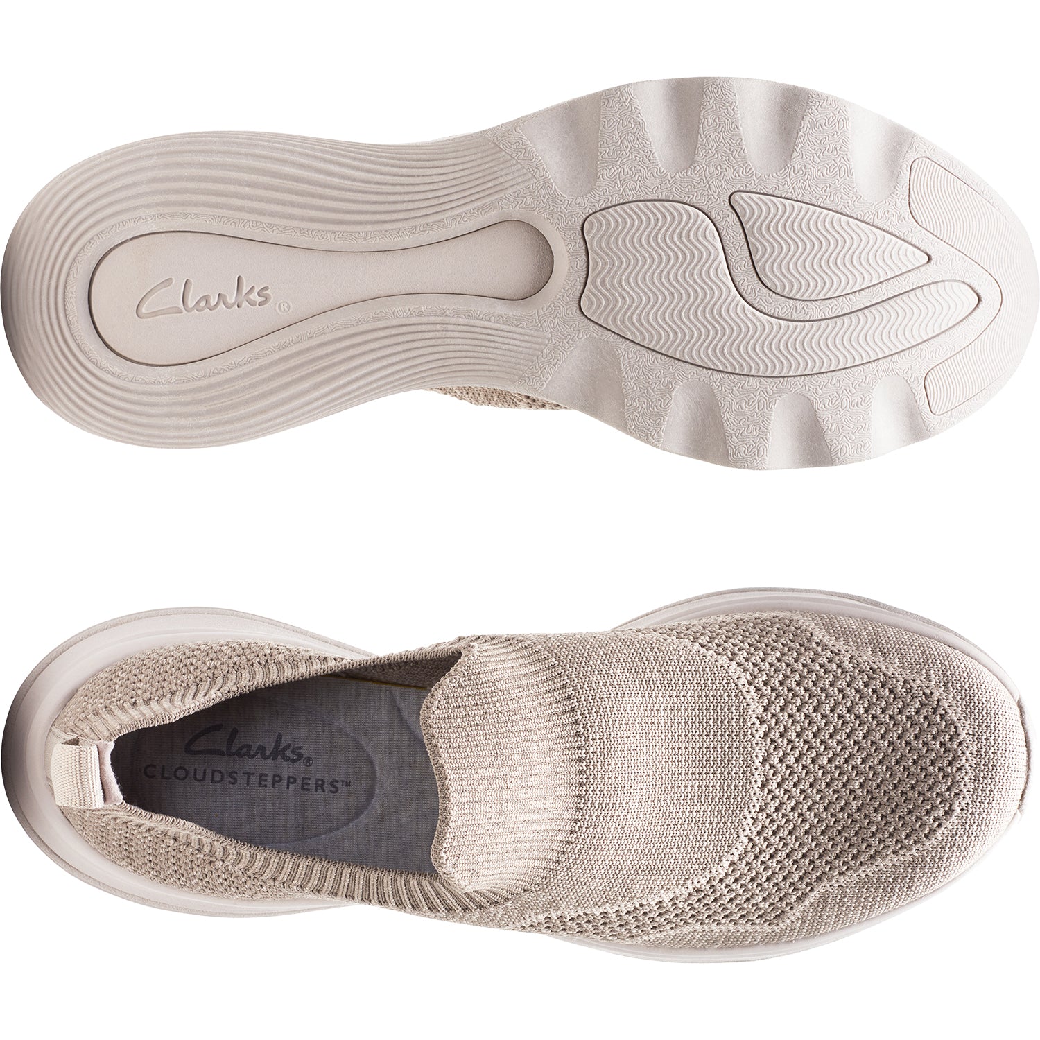 Clarks Cloudsteppers Circuit Path Women's Slip On Sneakers Mauve Knit Fabric - Image 4