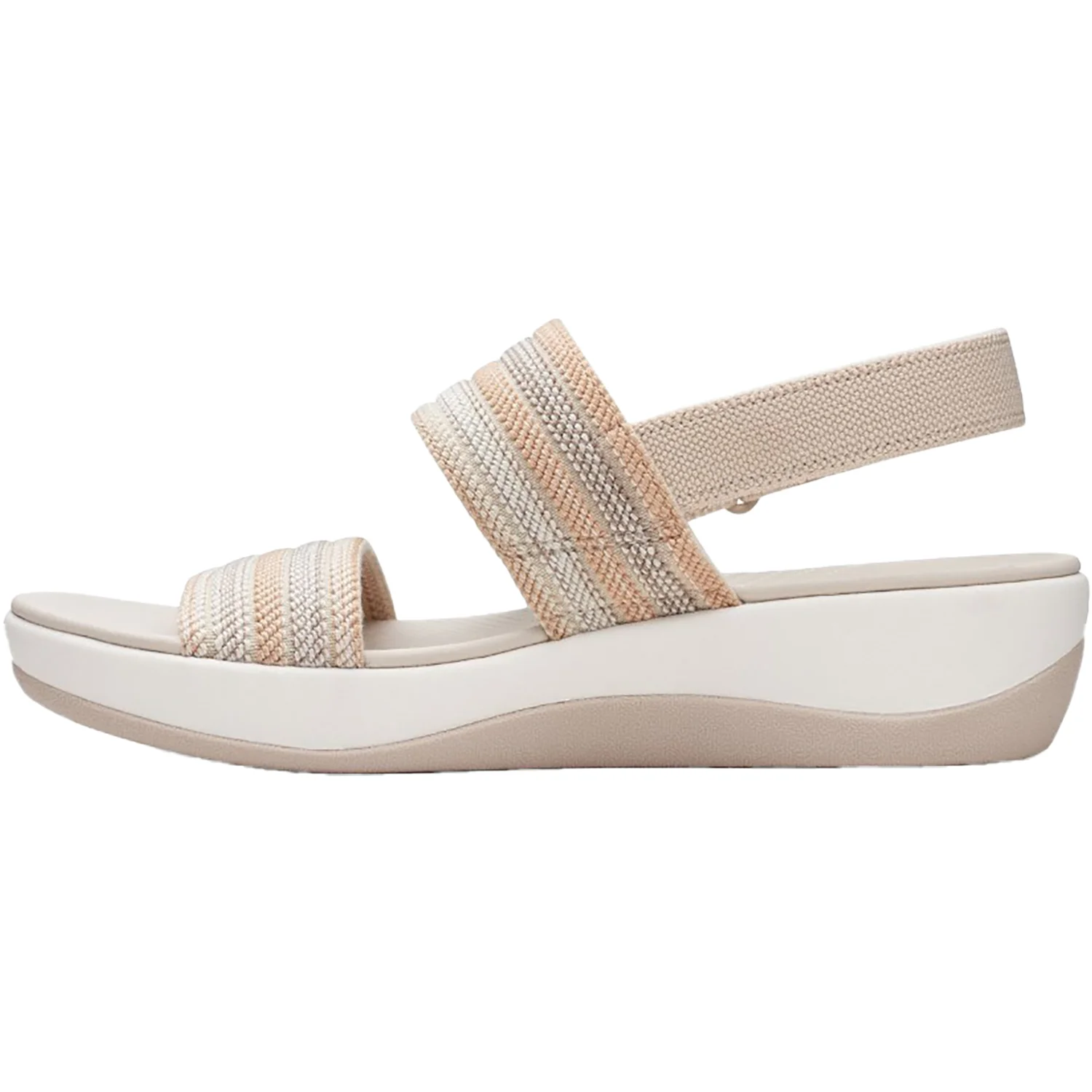 Clarks Cloudsteppers Arla Stroll Women's Sandals Beige Combi Synthetic - Image 3