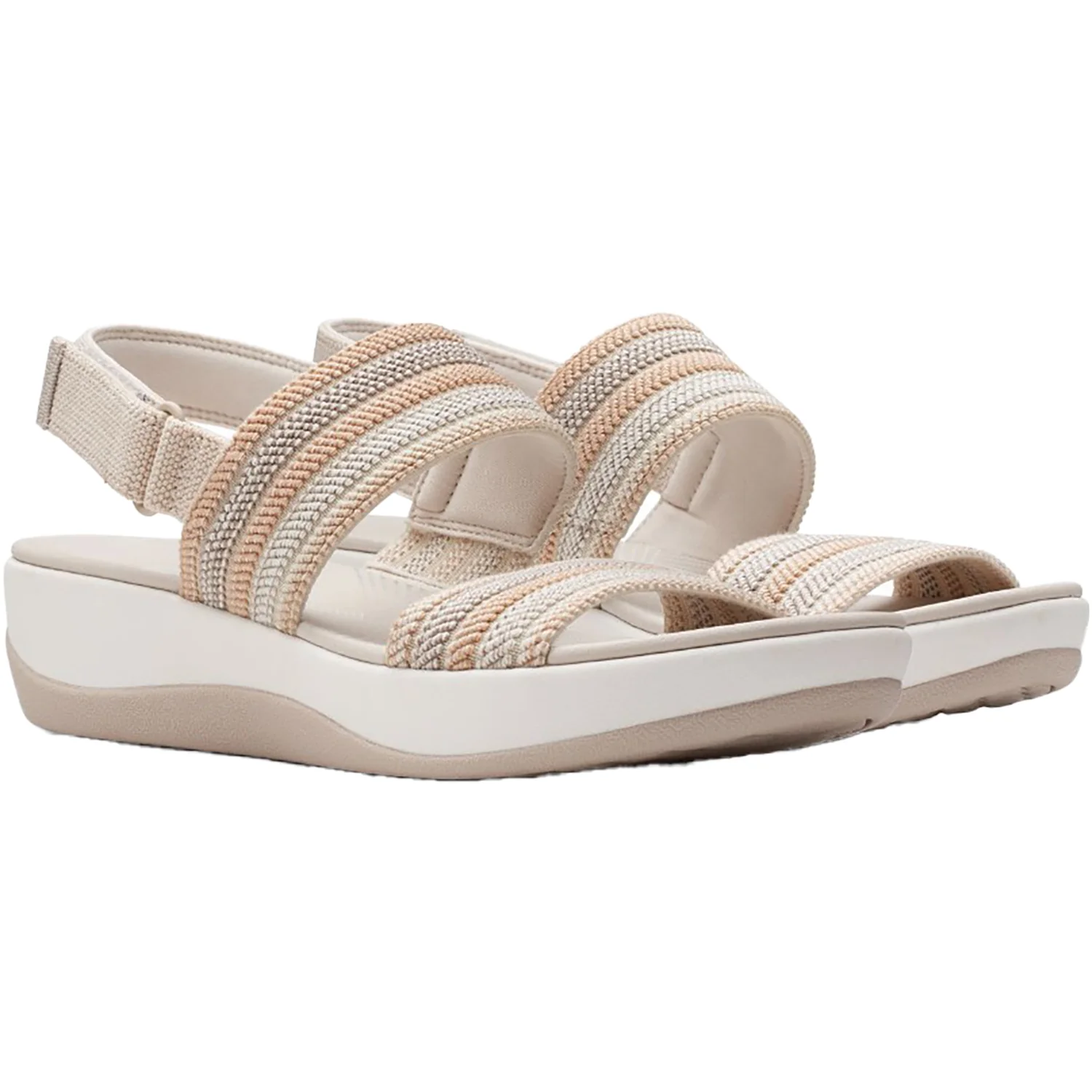 Clarks Cloudsteppers Arla Stroll Women's Sandals Beige Combi Synthetic - Image 5