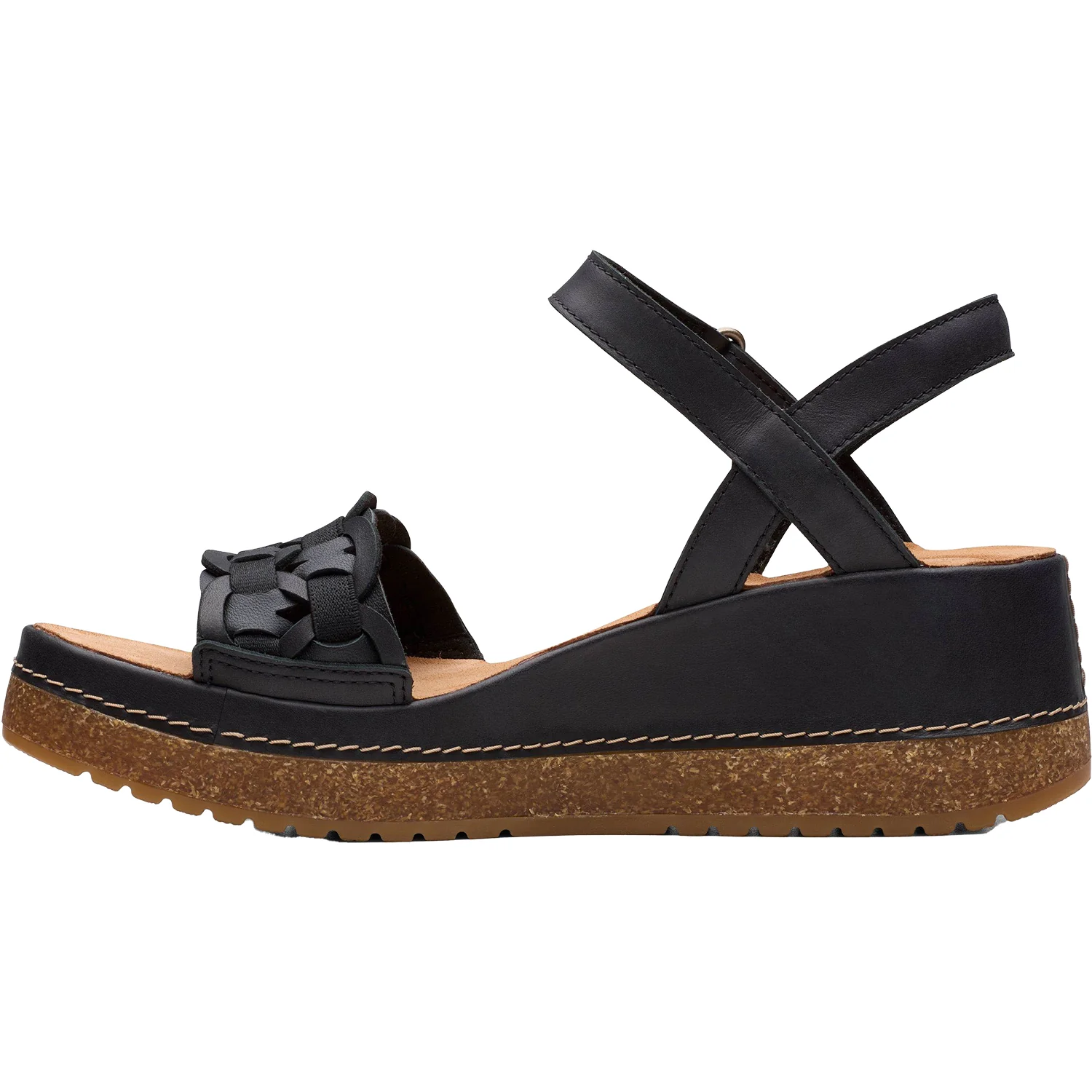 Clarks Kassanda Bar Women's Sandals Black Leather - Image 3
