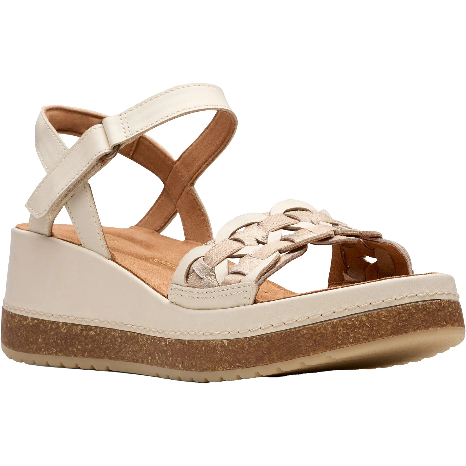 Clarks Kassanda Bar Women's Sandals Cream Multi Leather - Image 5