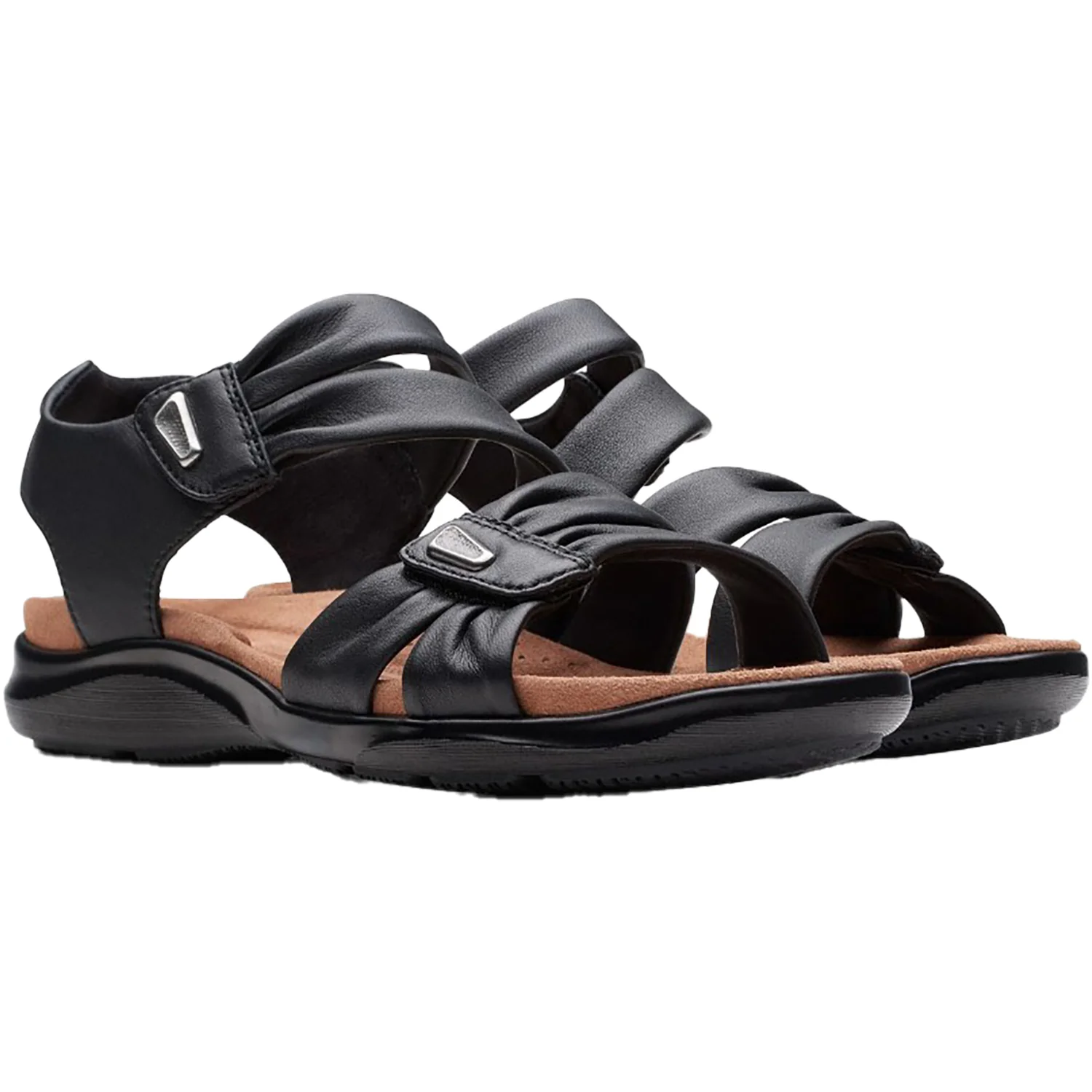 Clarks Kitly Ave Women's Sandals Black Leather - Image 5