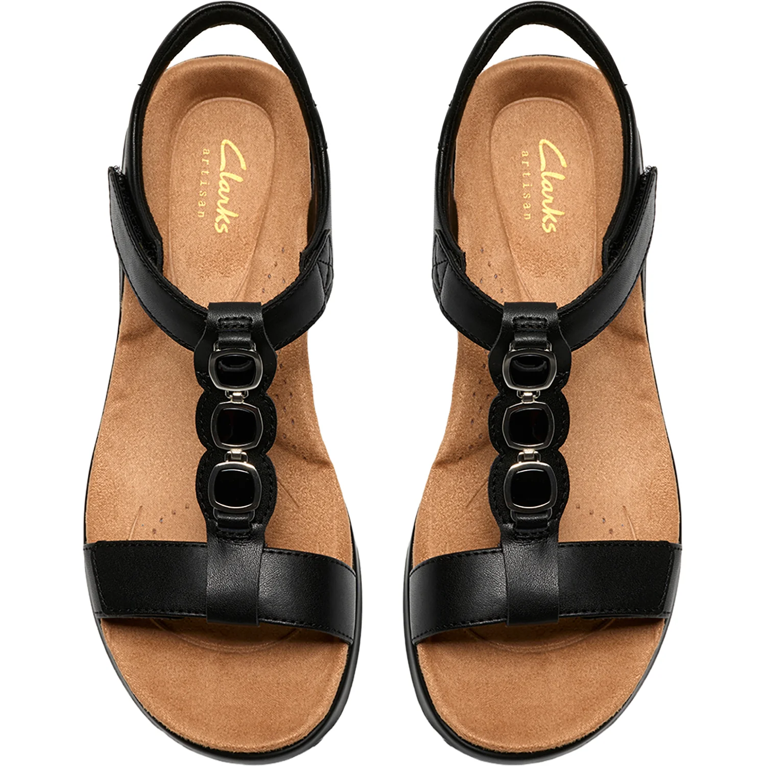 Clarks Kitly Gem Women's Dress Sandals Black Leather - Image 2