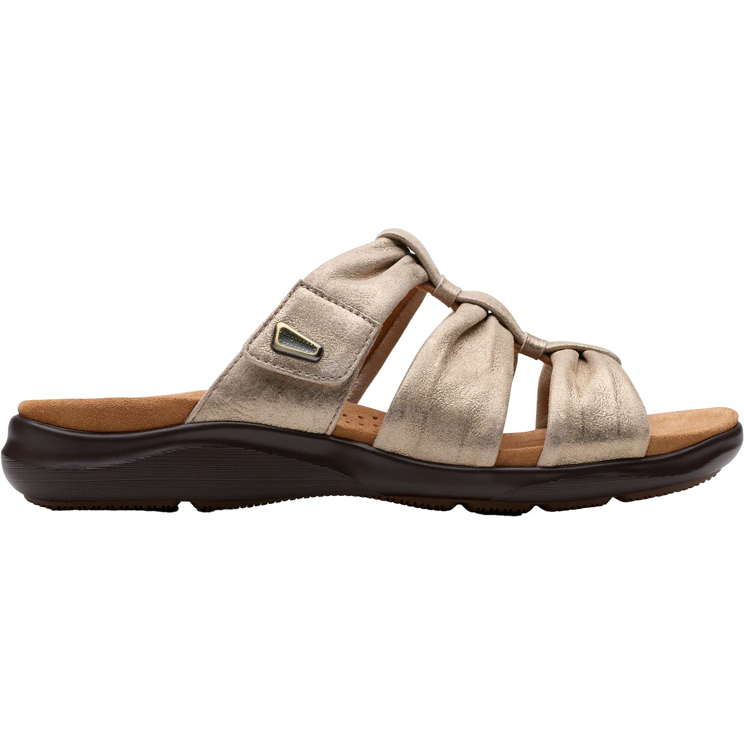 Clarks Kitly Slide Women's Slide Sandals Metallic Leather