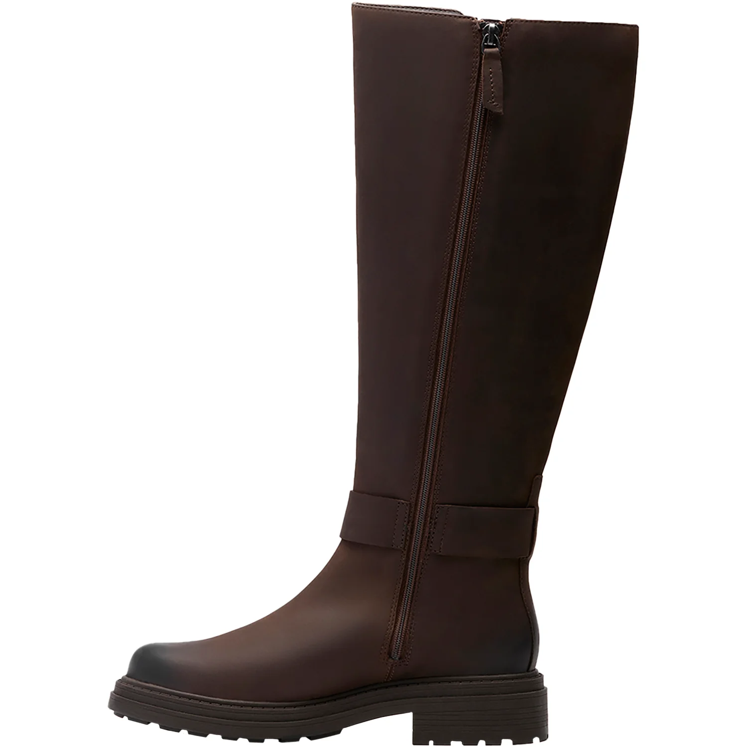 Clarks Orinoco3 Tall Women's Boots Tall Dark Brown Leather - Image 2