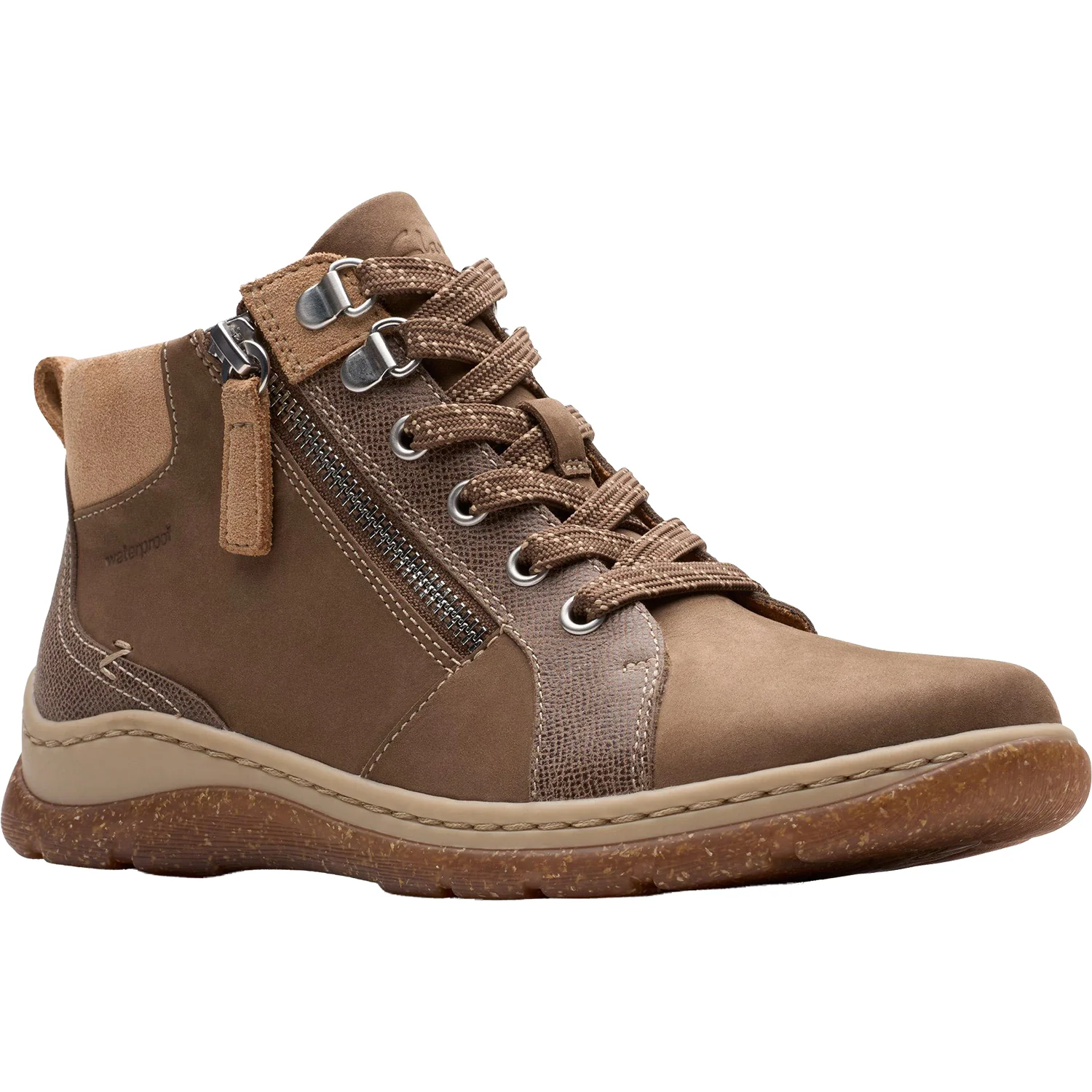 Clarks Orlene Top Waterproof Women's Boots Dark Sand Nubuck - Image 5