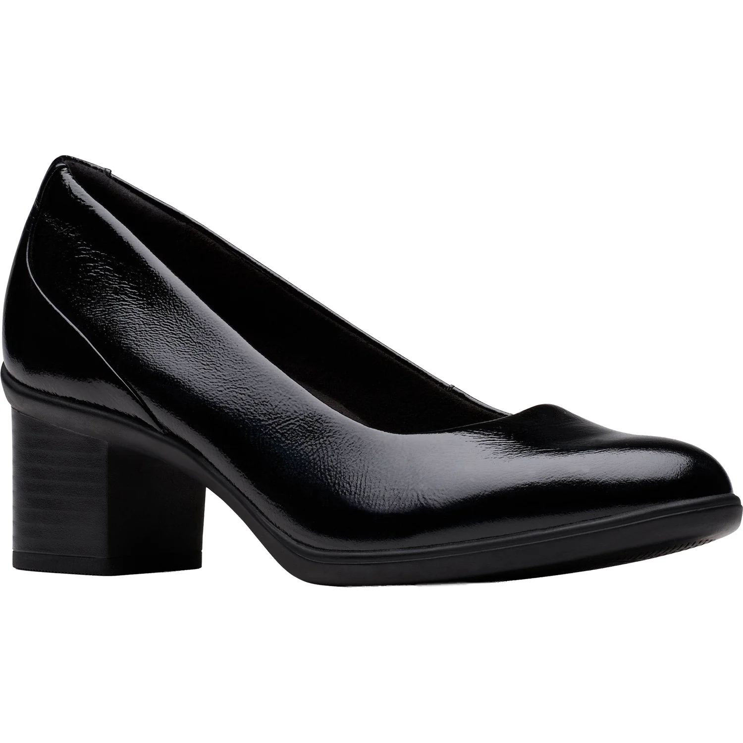 Clarks Shaya Poppy Women's Dress Heels Black Patent - Image 5