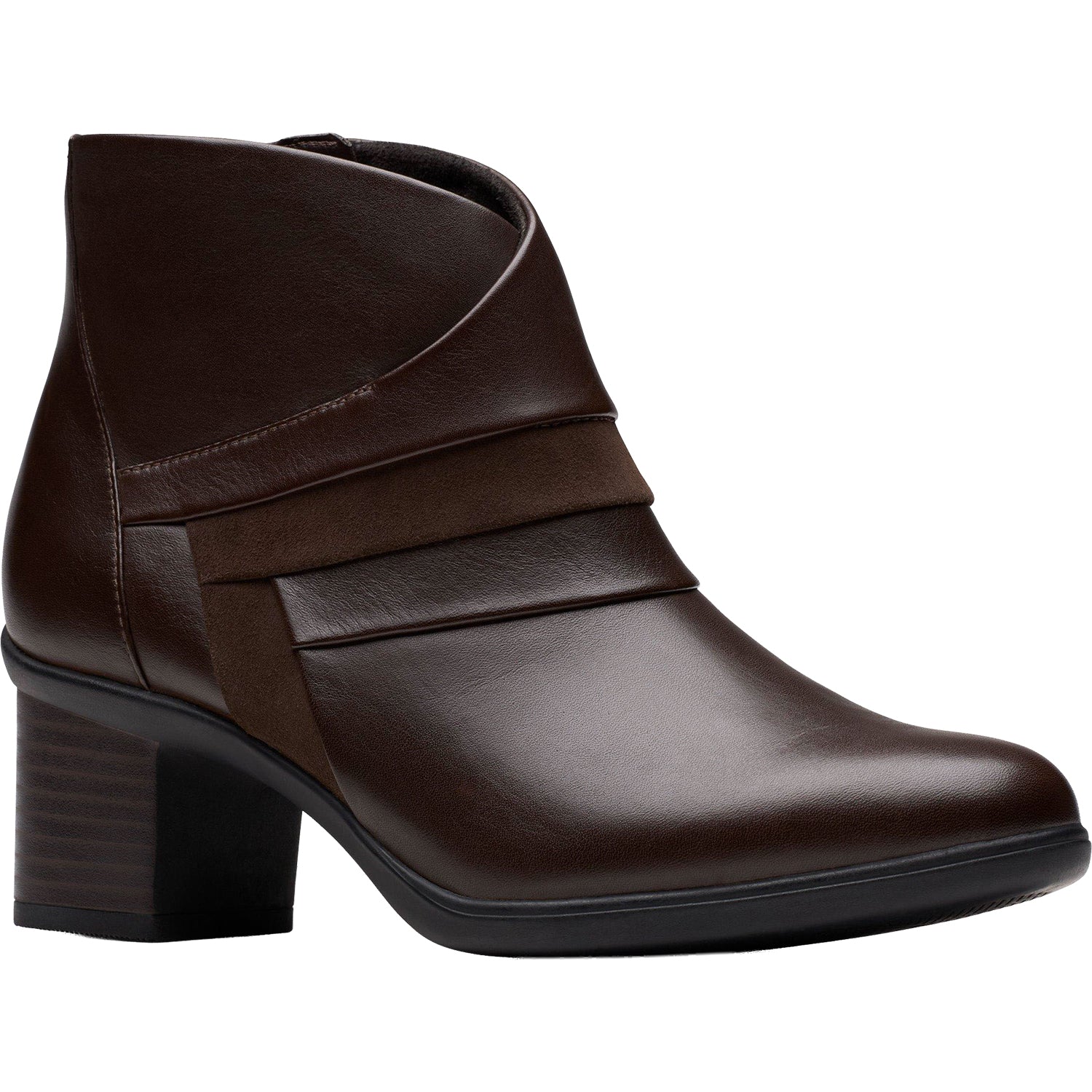 Women's Clarks Shaya Sky Dark Brown Leather - Image 5