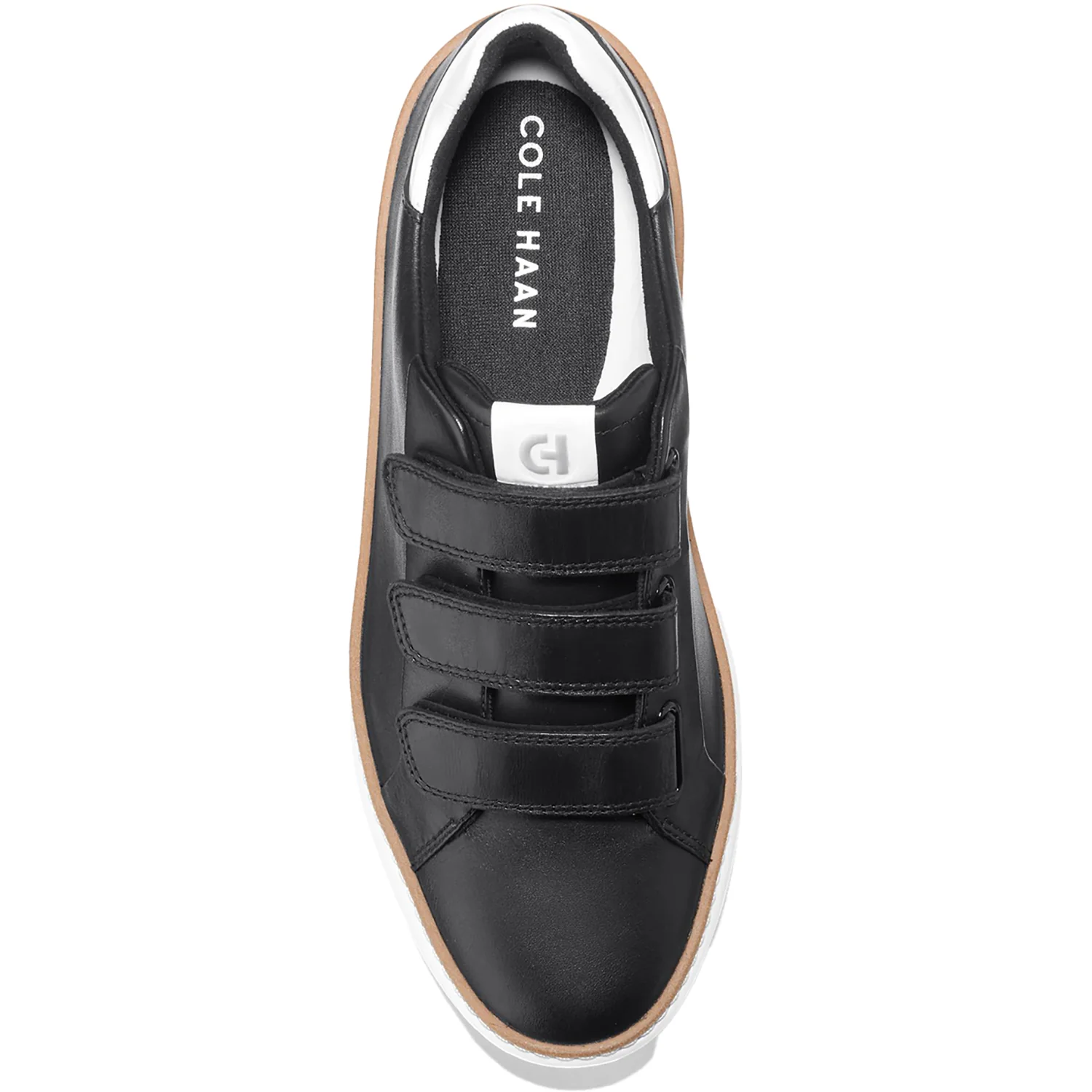 Cole Haan GrandPro Topspin Triple-Strap Women's Sneakers Black/Optic White Leather - Image 2