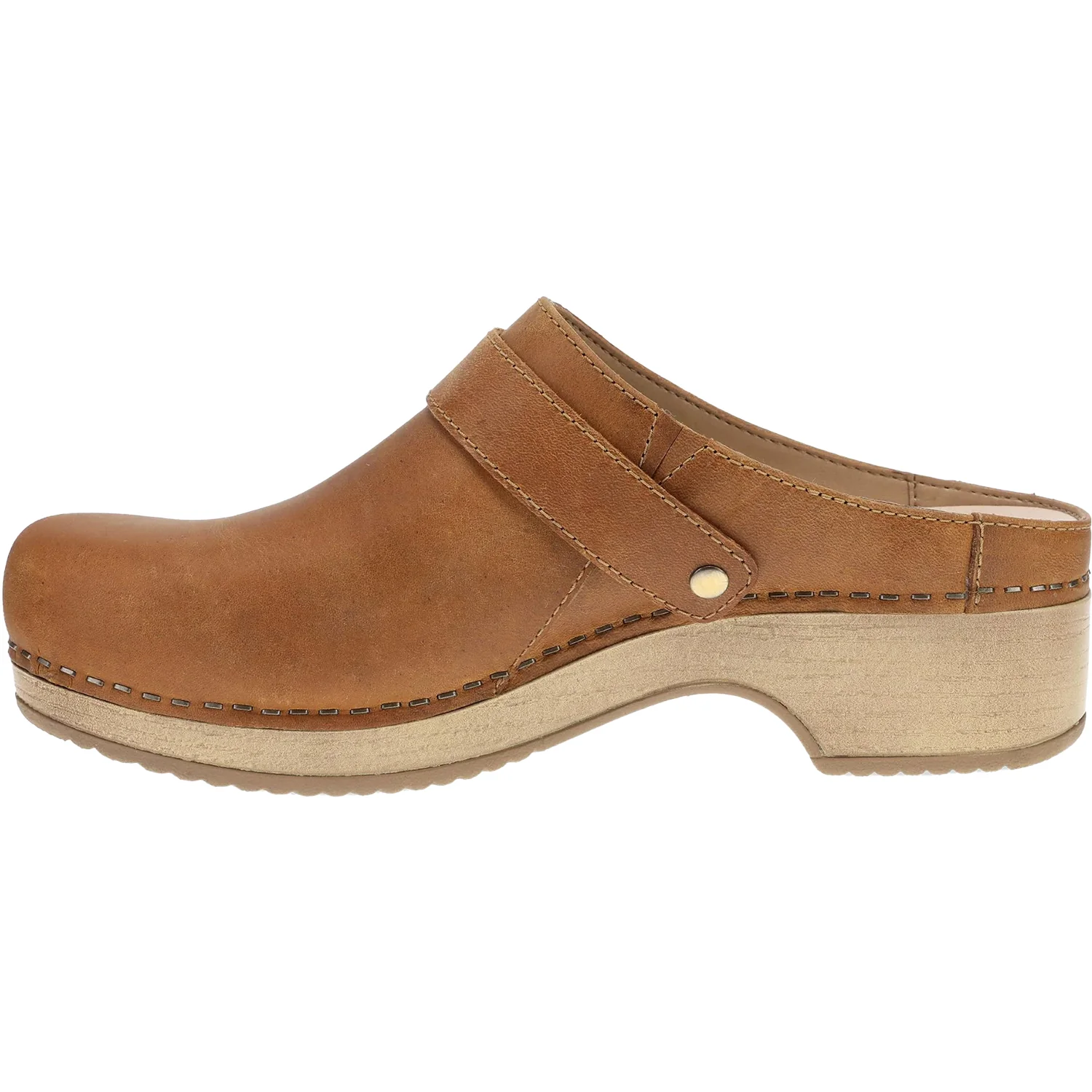 Dansko Baylor Women's Clogs Tan Oiled Pull Up Leather - Image 3