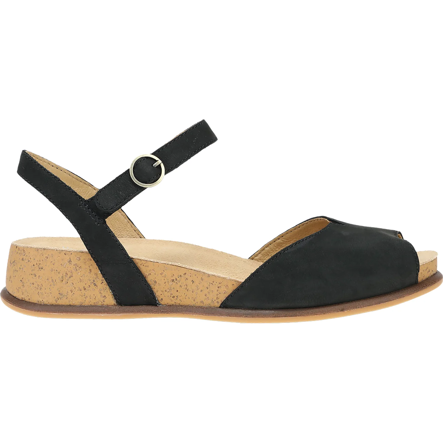 Dansko Cass Women's Sandals Black Milled Nubuck