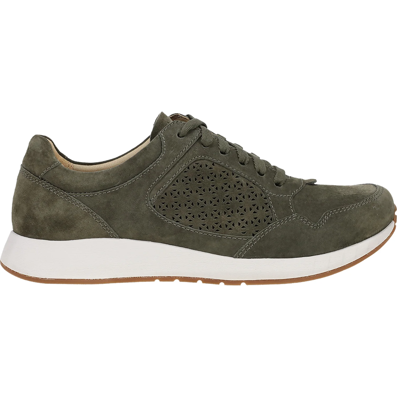 Dansko Catie Women's Sporty Lace Up Shoes Olive Suede