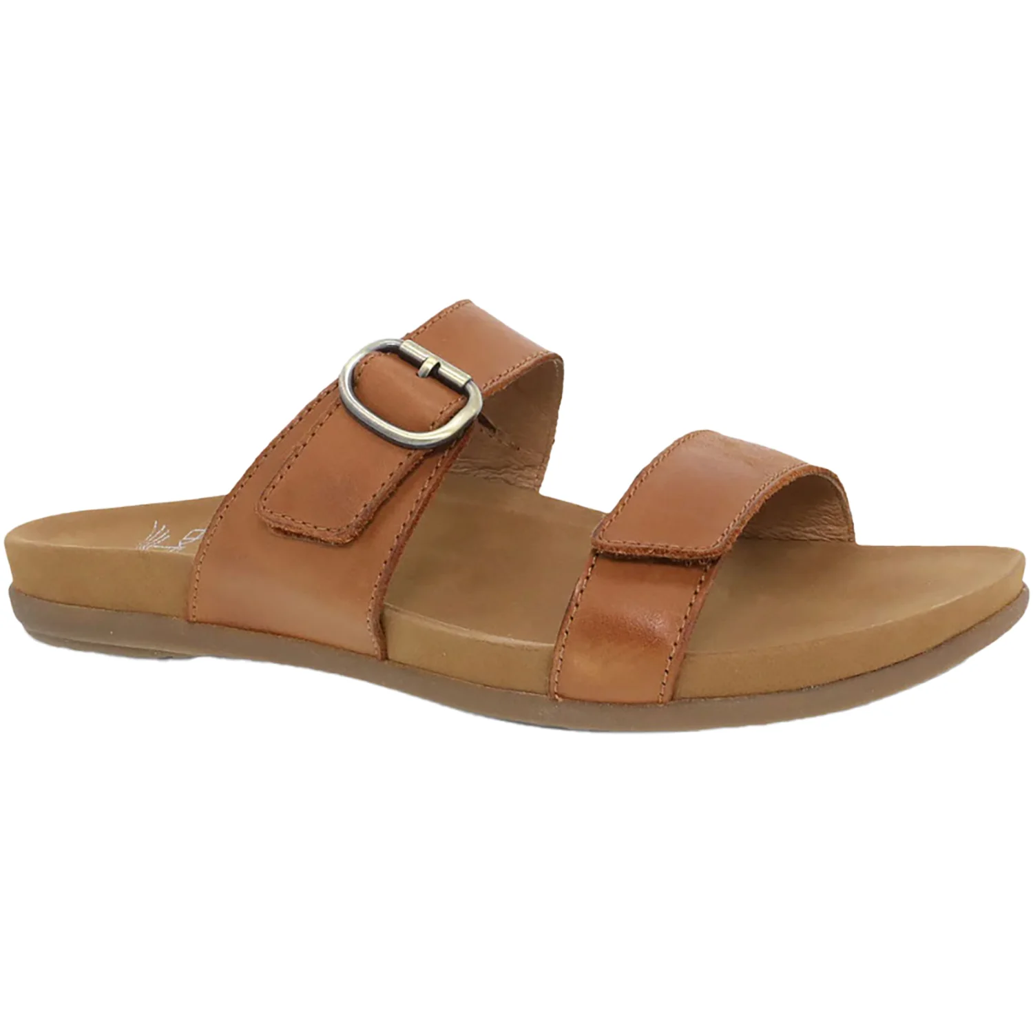 Dansko Justine Women's Slide Sandals Luggage Calf Leather