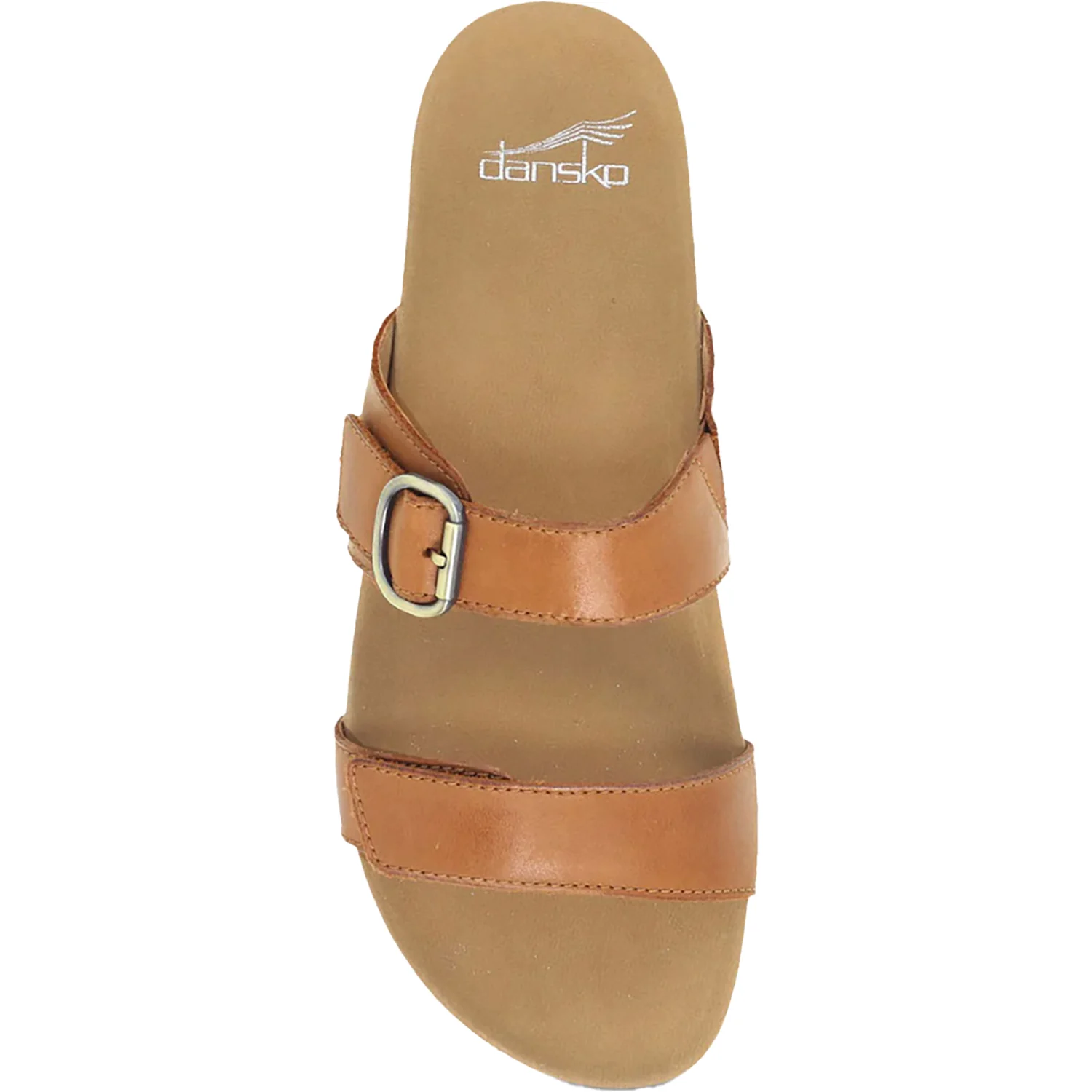 Dansko Justine Women's Slide Sandals Luggage Calf Leather - Image 2