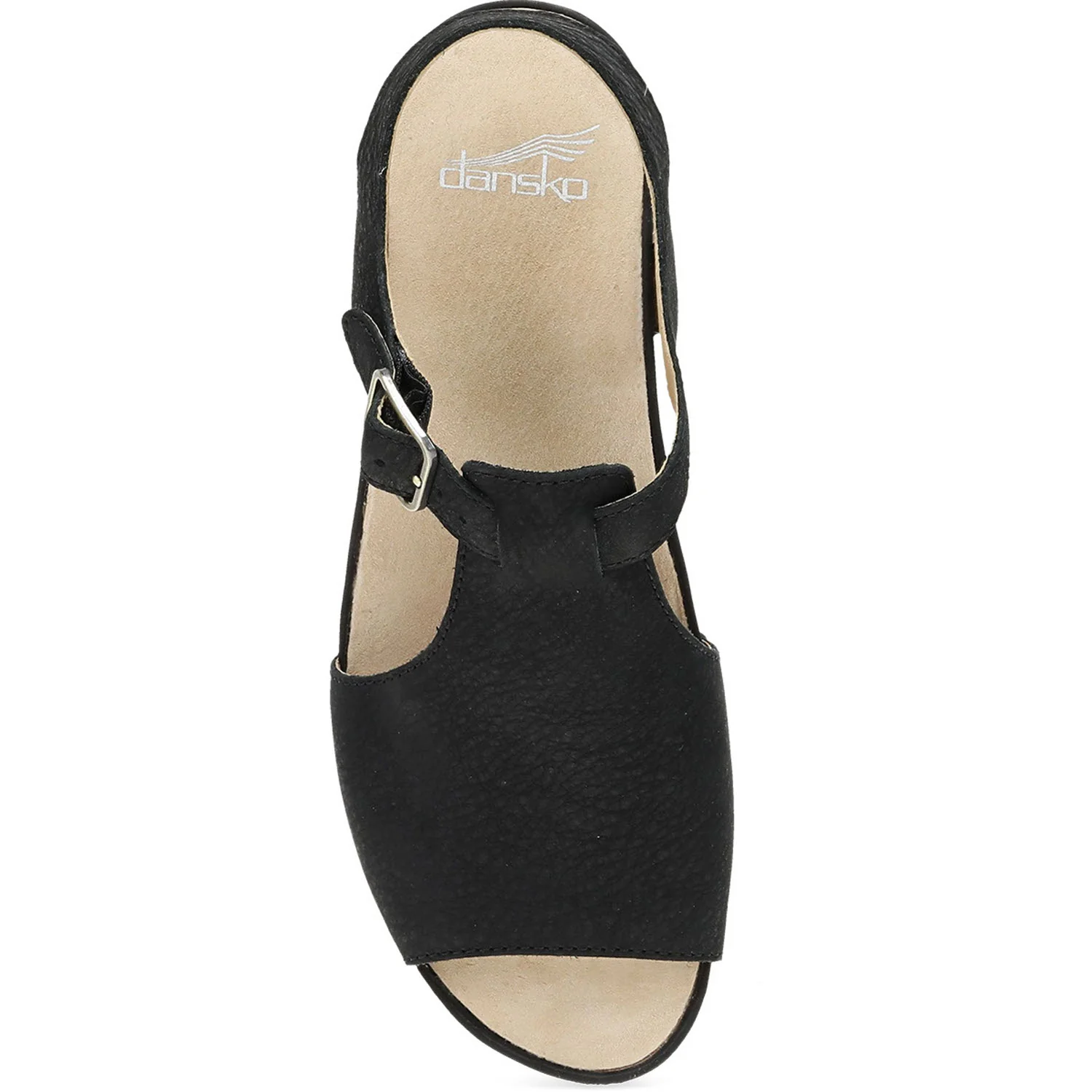 Dansko Laverne Women's Sandals Black Milled Nubuck - Image 2