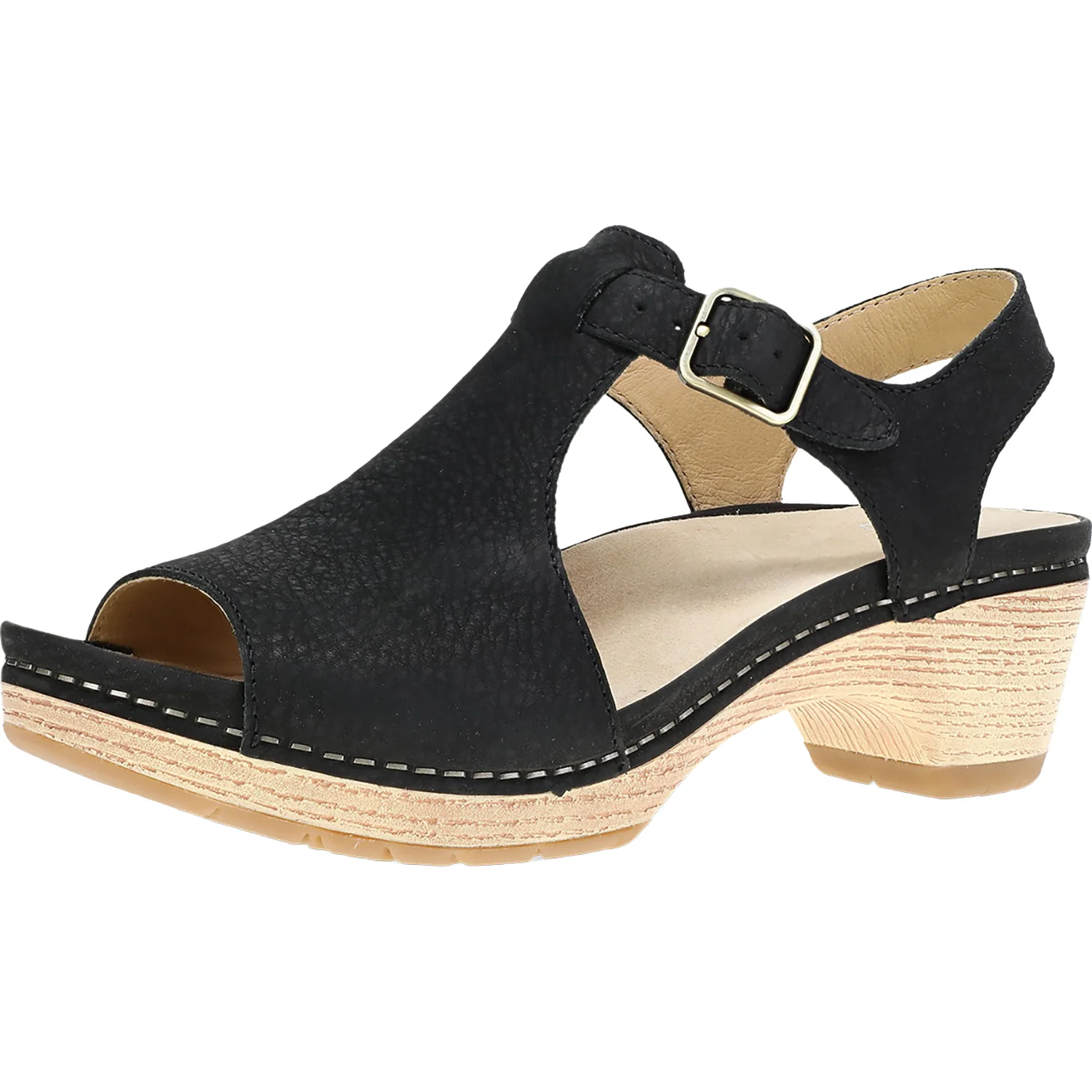Dansko Laverne Women's Sandals Black Milled Nubuck - Image 3