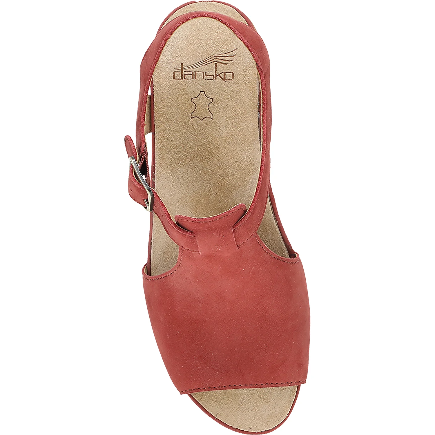 Dansko Laverne Women's Sandals Heels Paprika Nubuck - Image 2