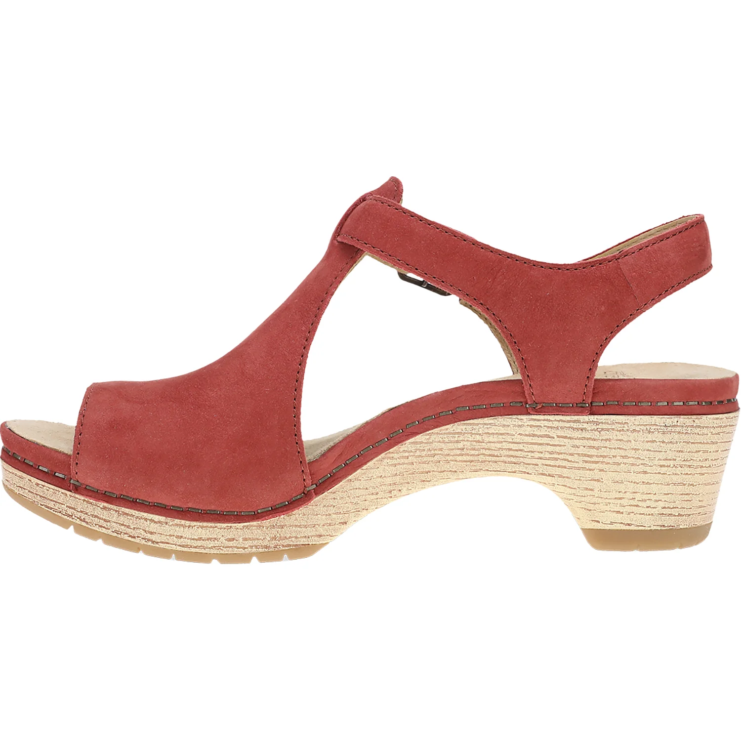 Dansko Laverne Women's Sandals Heels Paprika Nubuck - Image 3