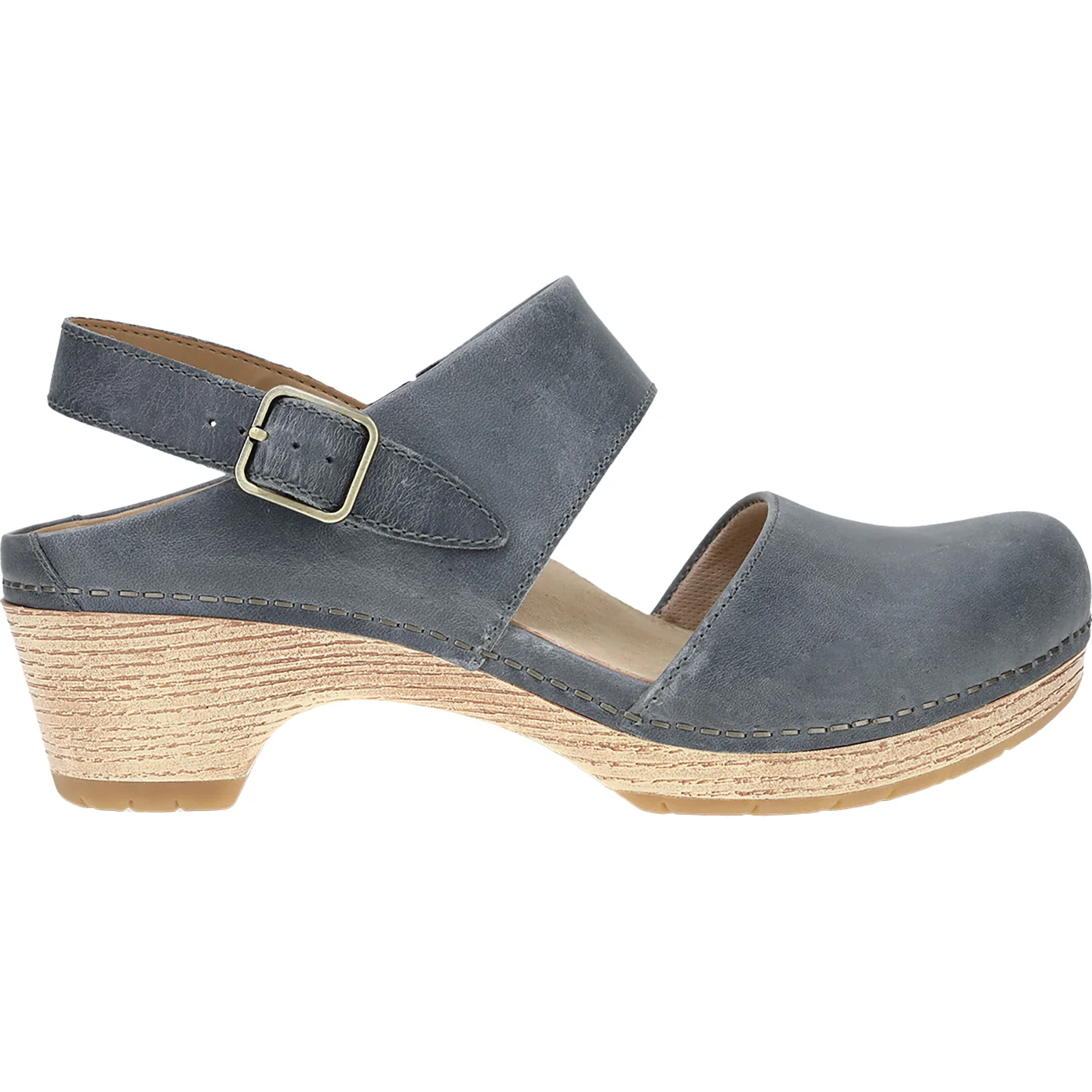 Dansko Lucia Women's MJ Sandals Denim Oiled Pull Up Leather