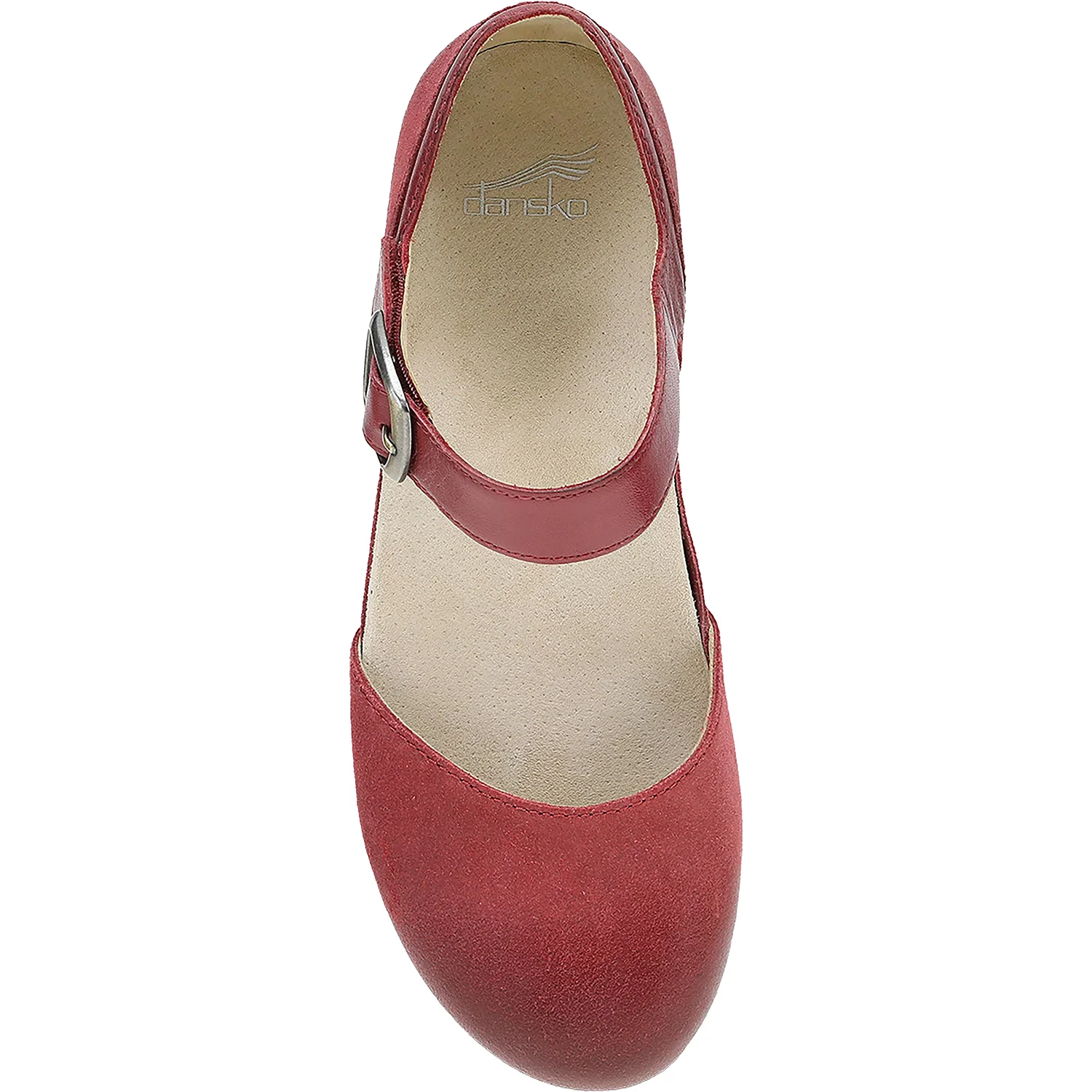 Dansko Mae Women's Mary Janes Traditional Red Burnished Suede - Image 2