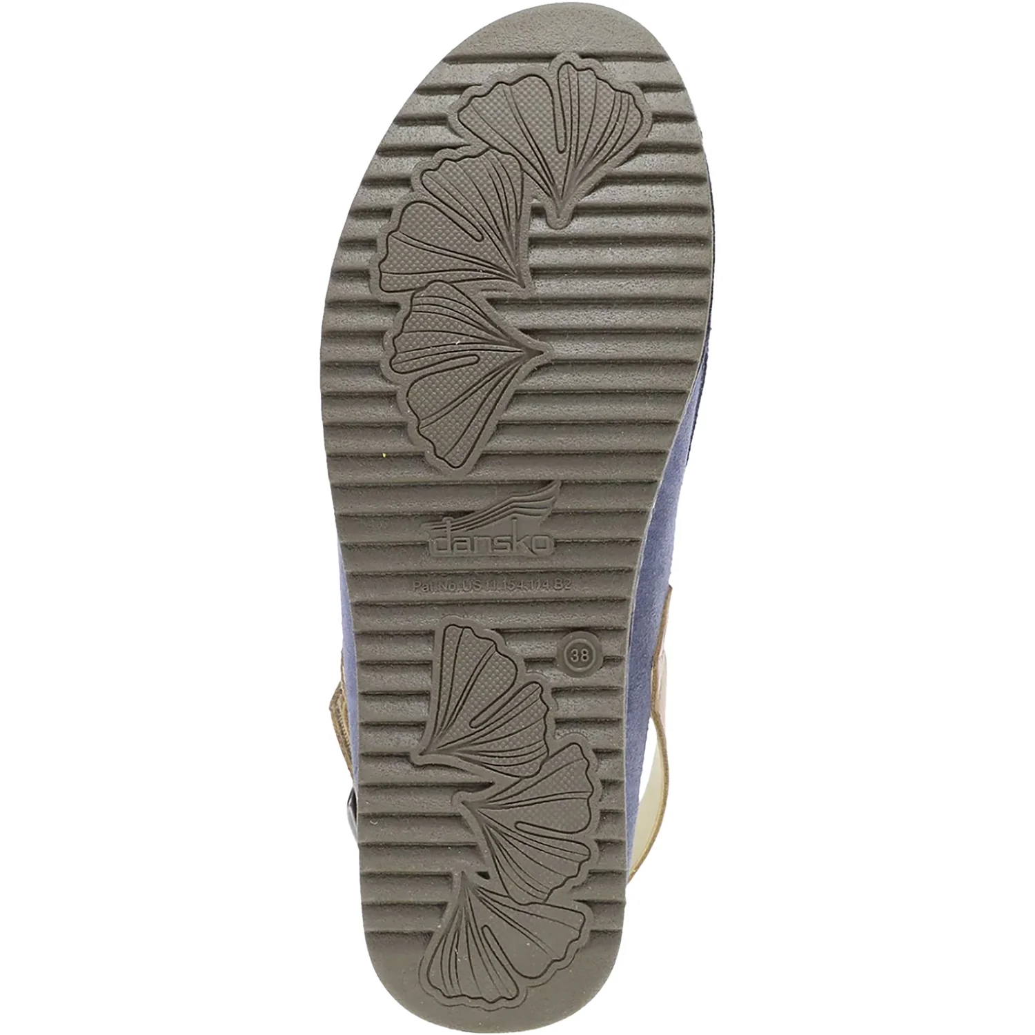 Dansko Merrin Women's Sling Back Clogs Blue Burnished Suede - Image 4