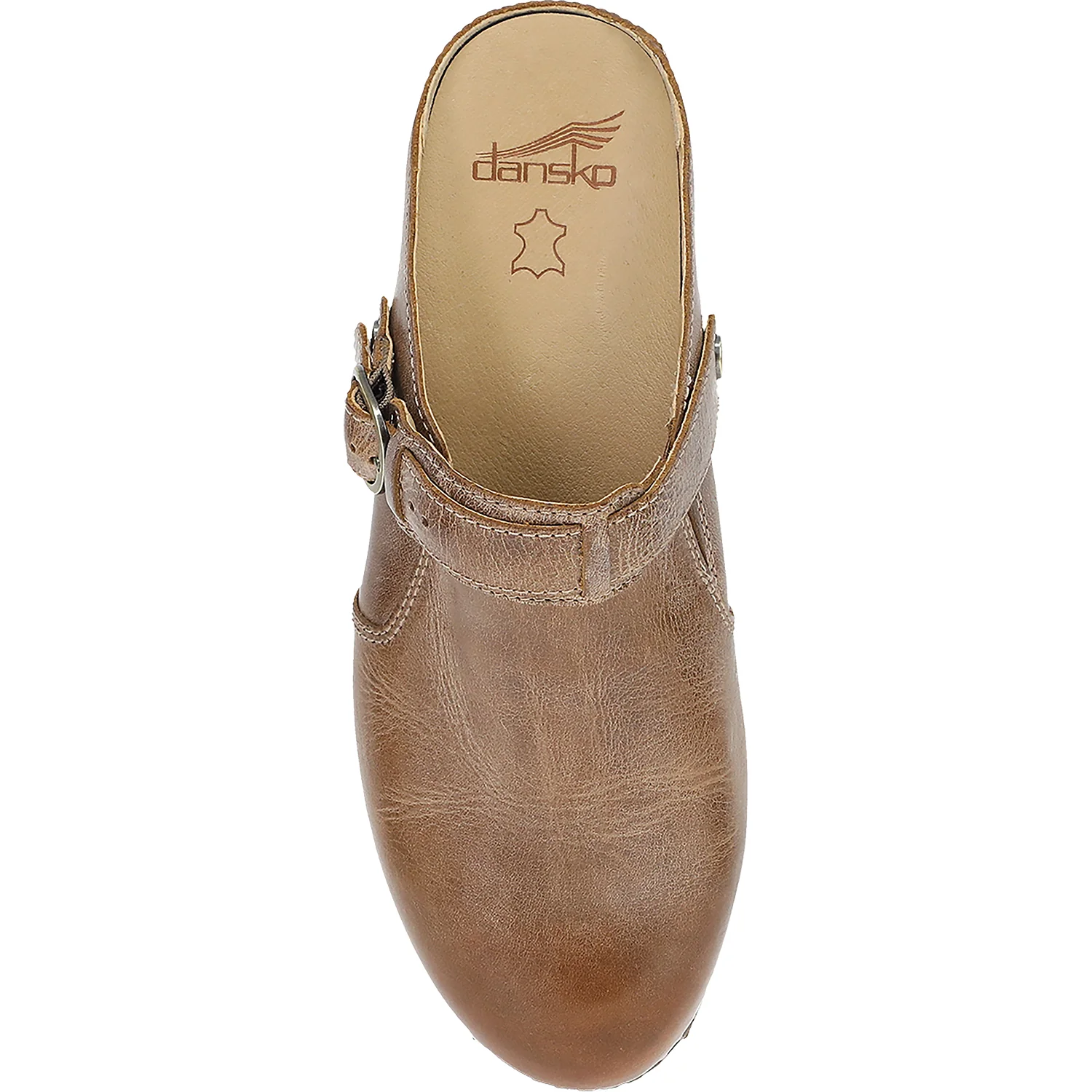 Dansko Millie Women's Open Back Clogs Tan Waxy Brush Off - Image 2