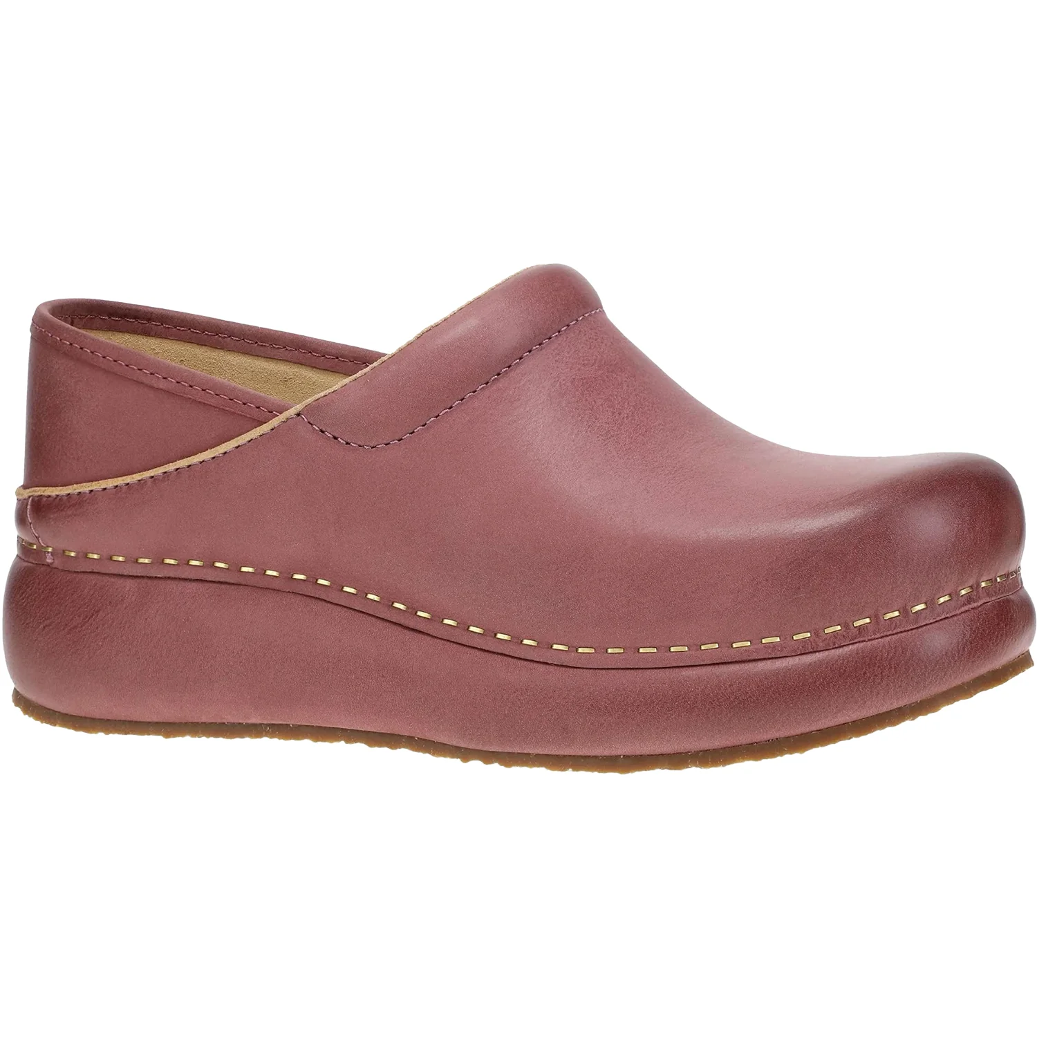 Dansko Platform Pro Women's Clogs Rose Burnished Nubuck