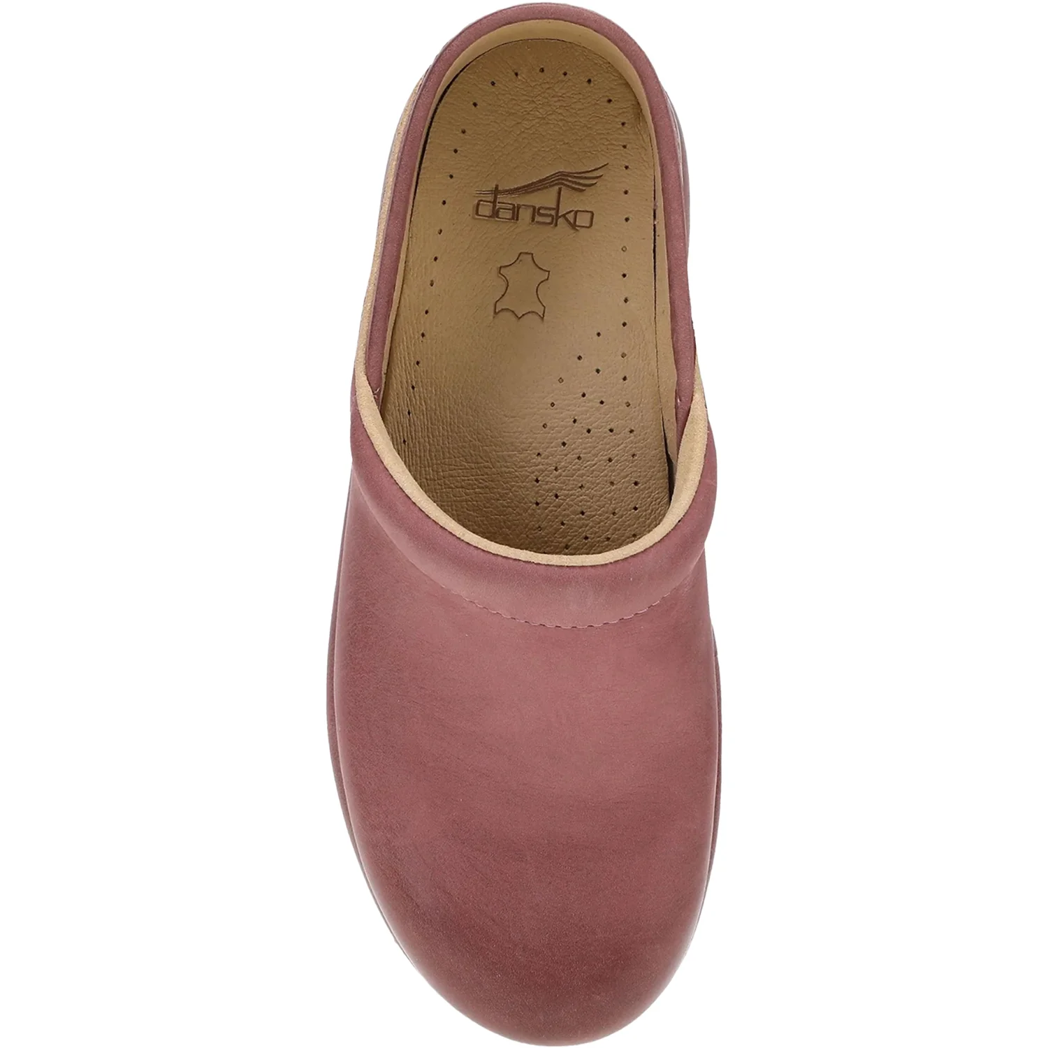 Dansko Platform Pro Women's Clogs Rose Burnished Nubuck - Image 2
