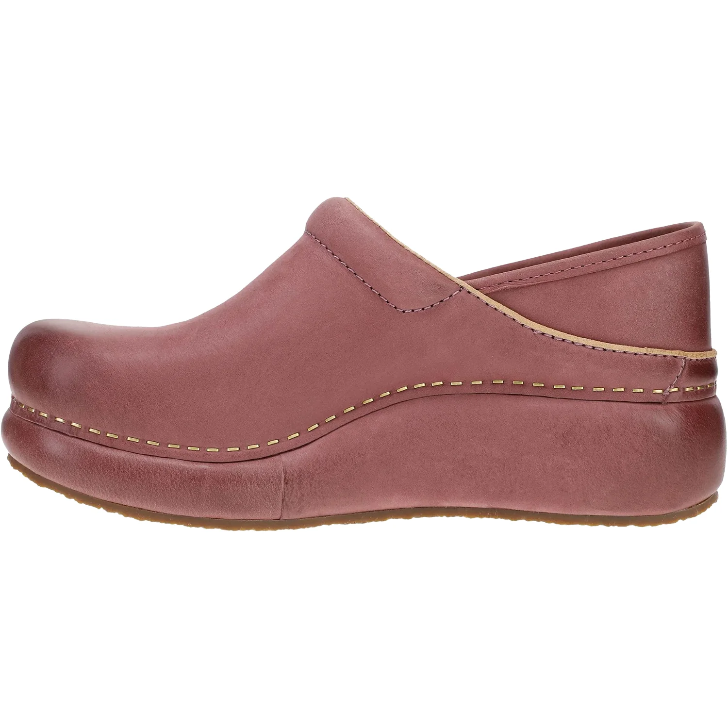 Dansko Platform Pro Women's Clogs Rose Burnished Nubuck - Image 3