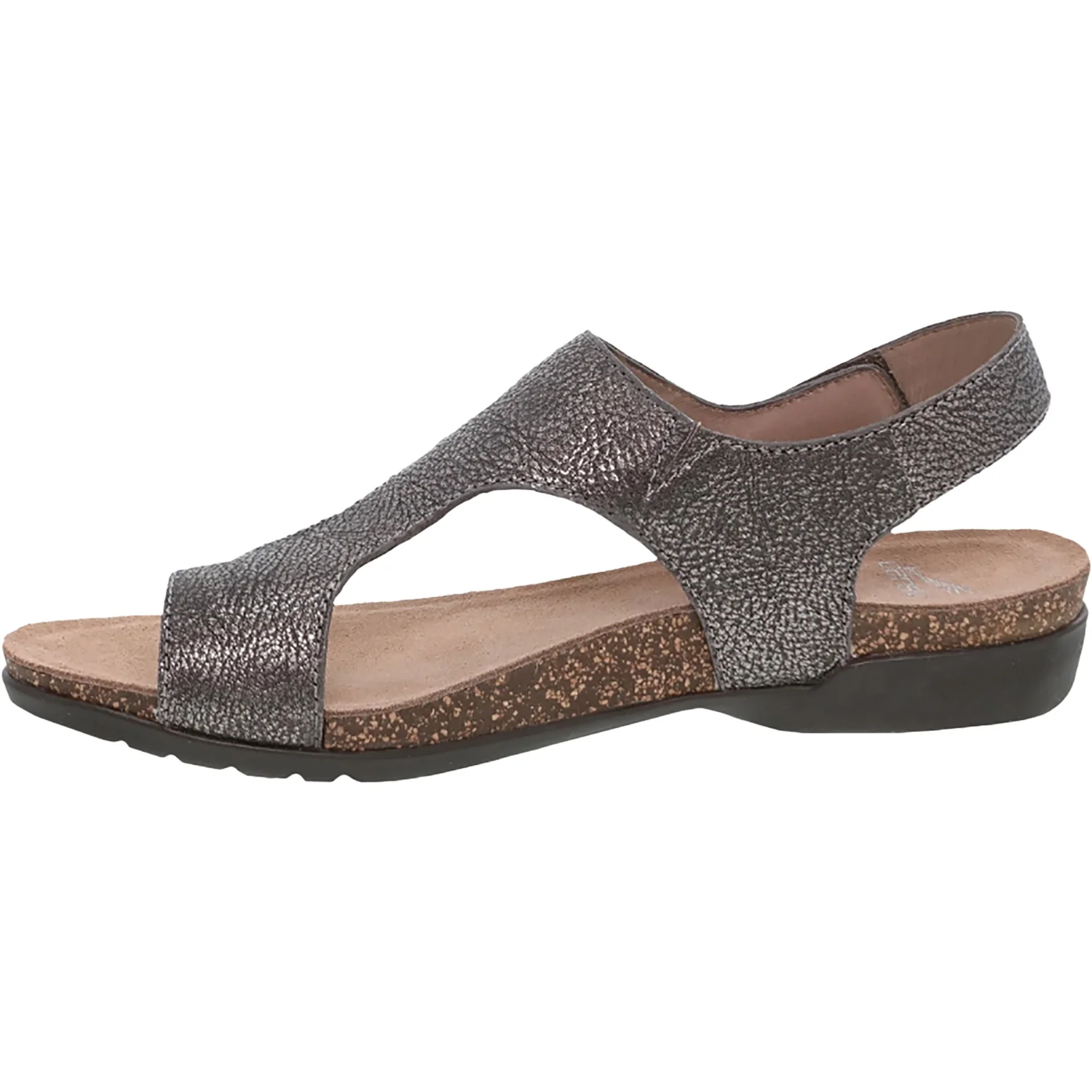 Dansko Reece Women's Thong Sandals Pewter Metallic Leather - Image 3