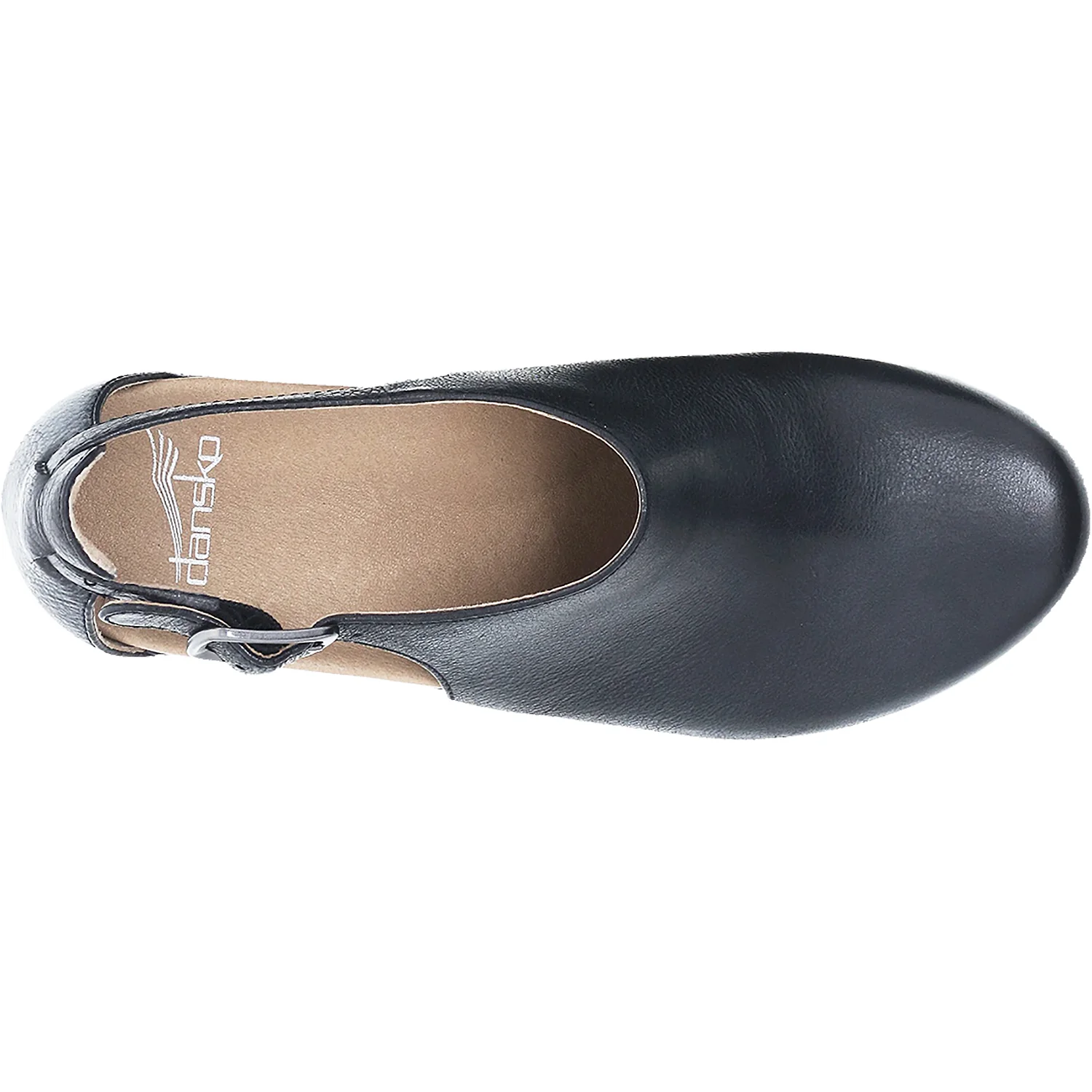 Dansko Sassy Women's High Heel Slip On Shoes Black Milled Burnished Leather - Image 2