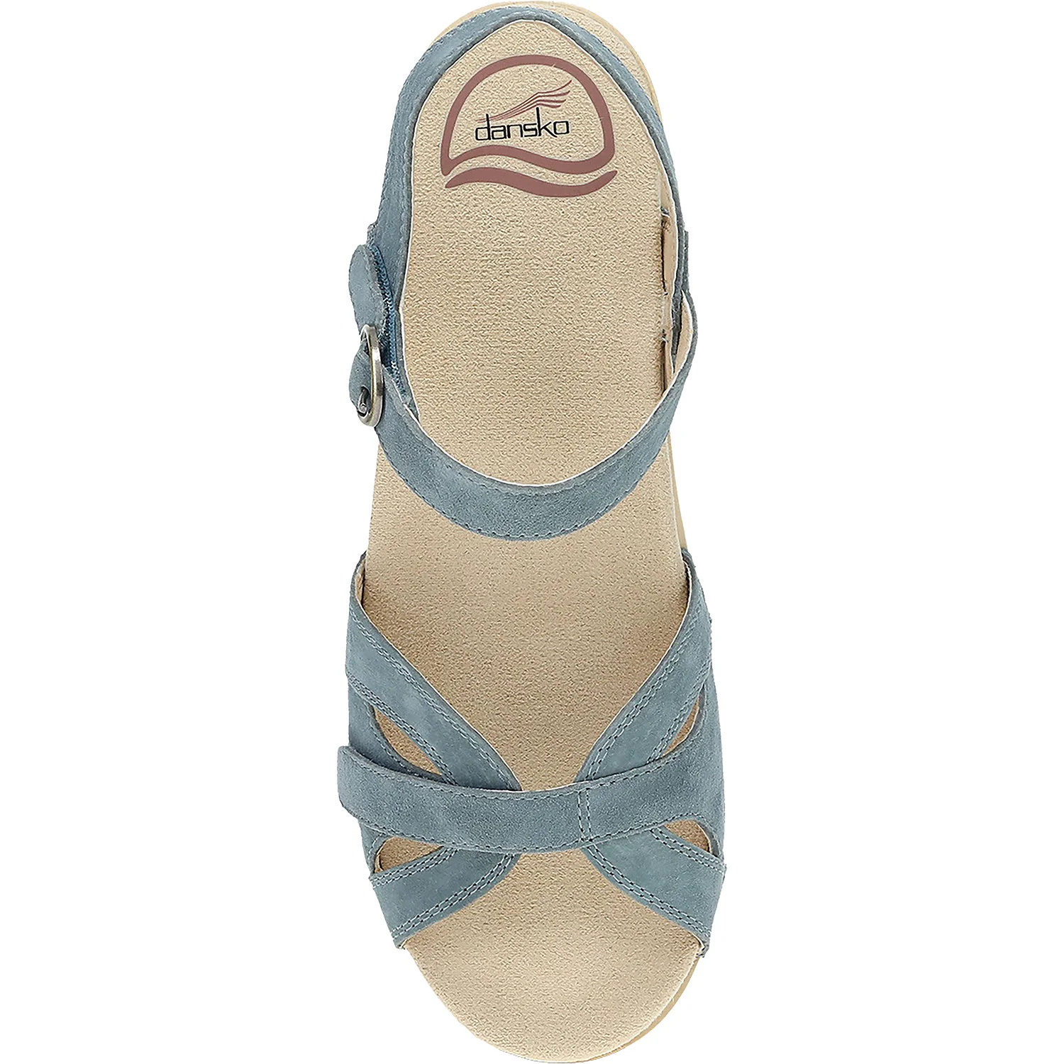 Dansko Season Women's Backstrap Sandals Denim Suede - Image 2