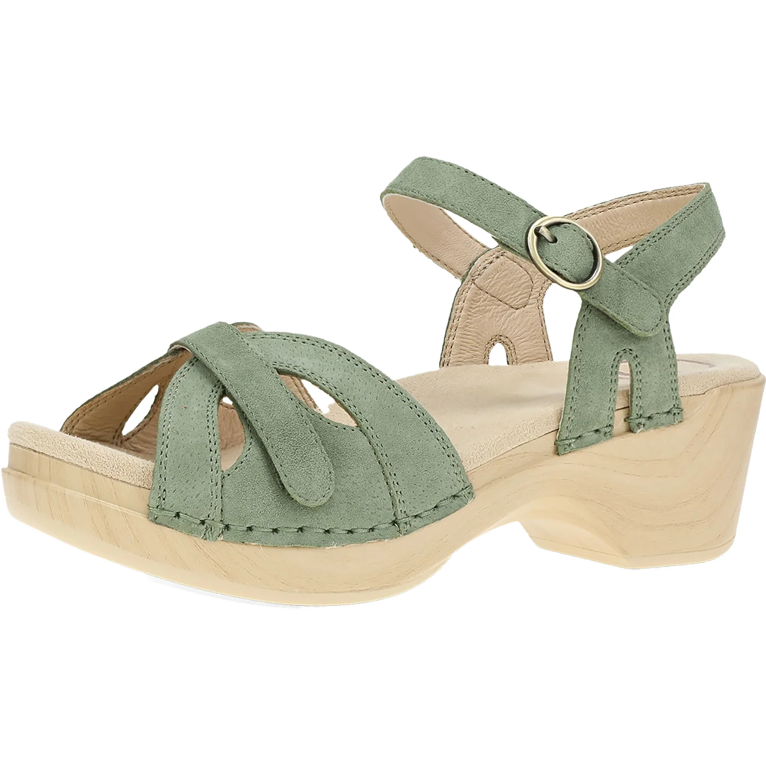 Dansko Season Women's Backstrap Sandals Sage Suede - Image 3