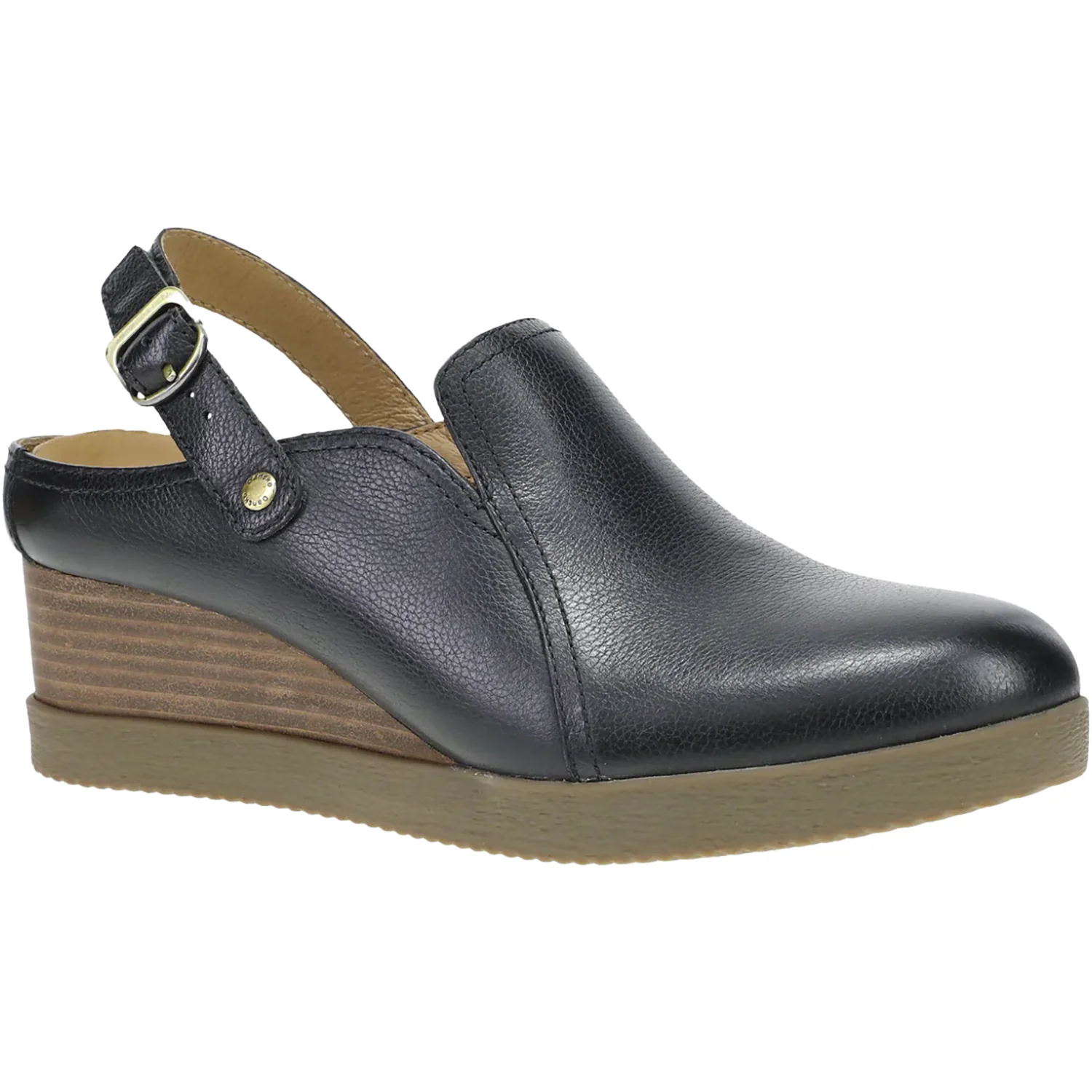 Dansko Sherian Women's Slip Ons Black Waterproof Milled Leather