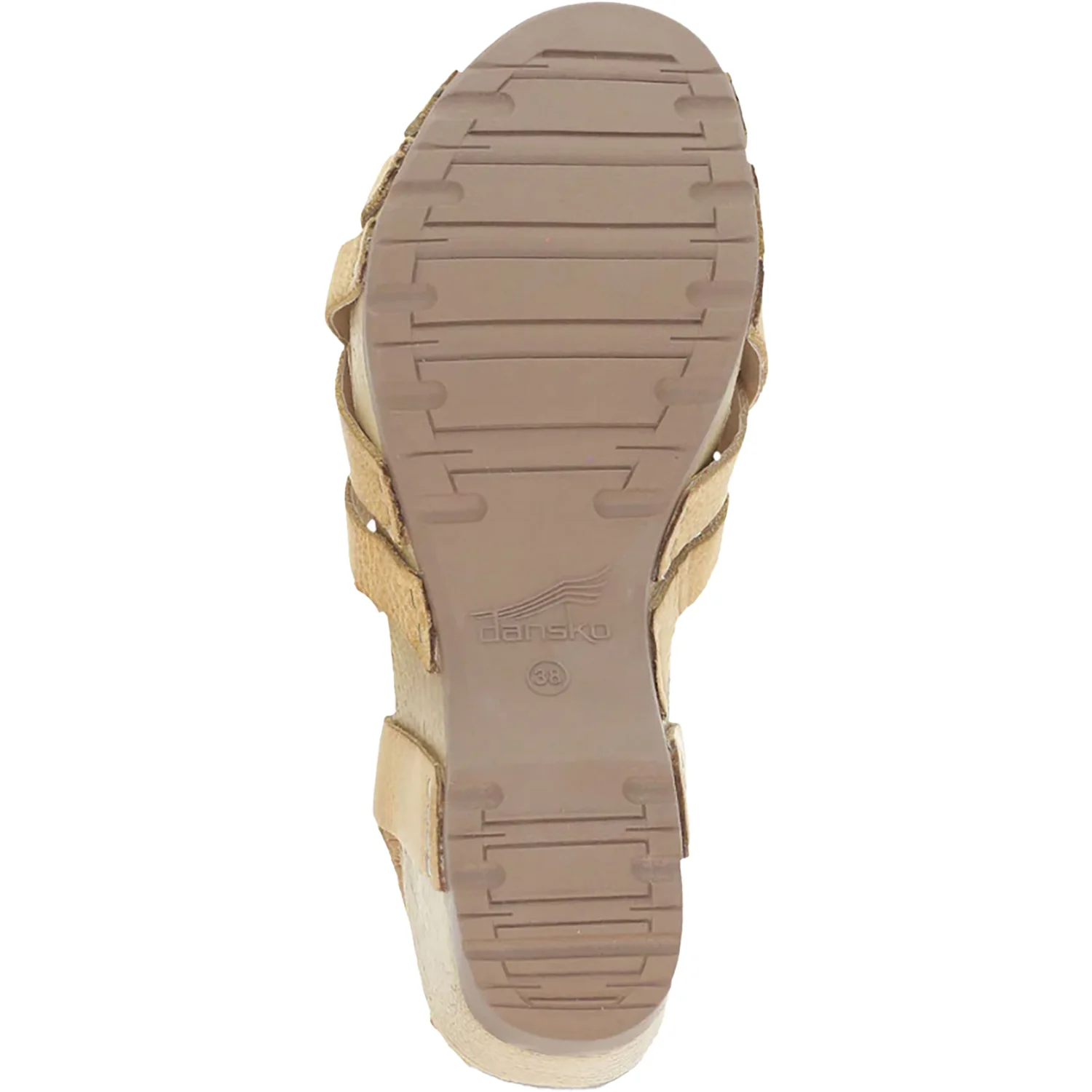 Dansko Tinley Women's Wedge Sandals Tan Milled Burnished Leather - Image 4