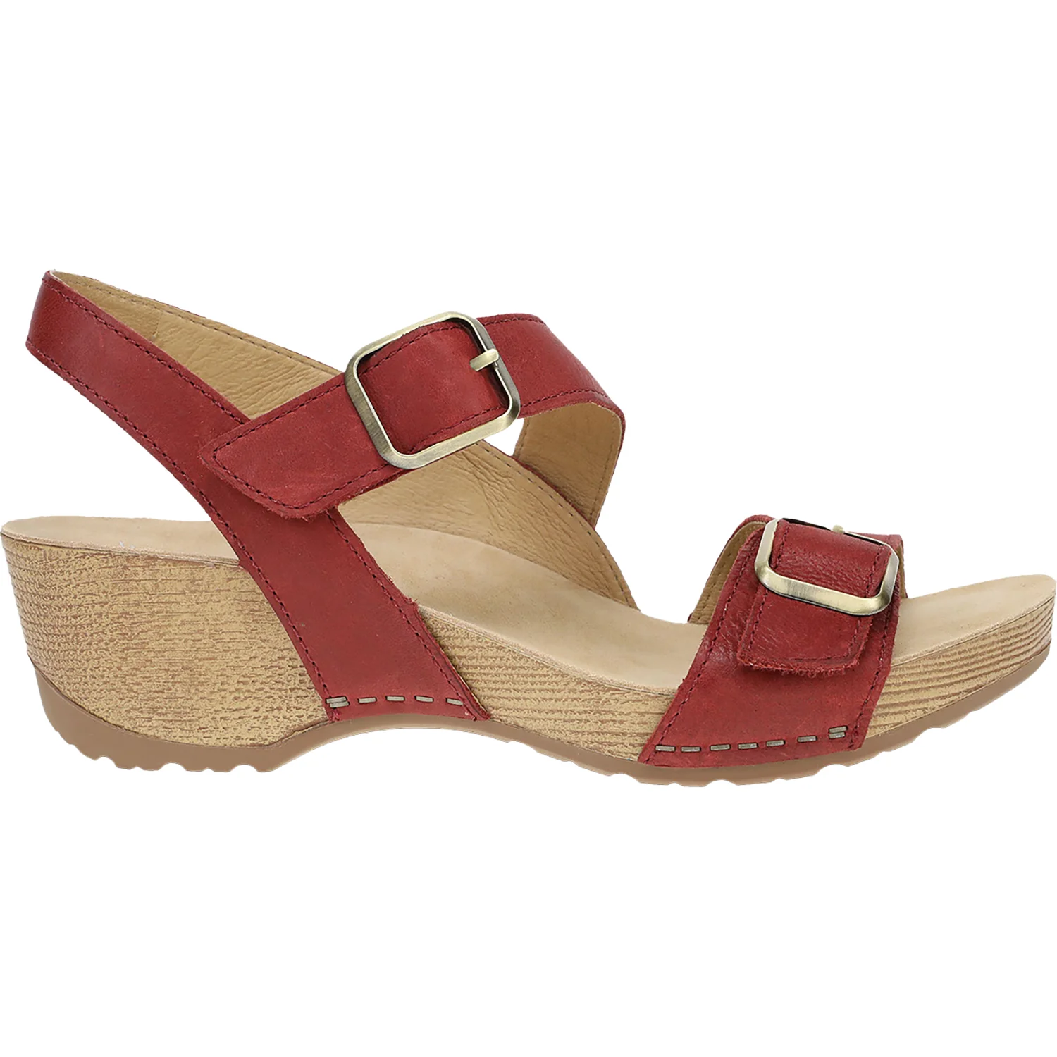 Dansko Trinity Women's Wedge Sandals Cayenne Burnished Nubuck