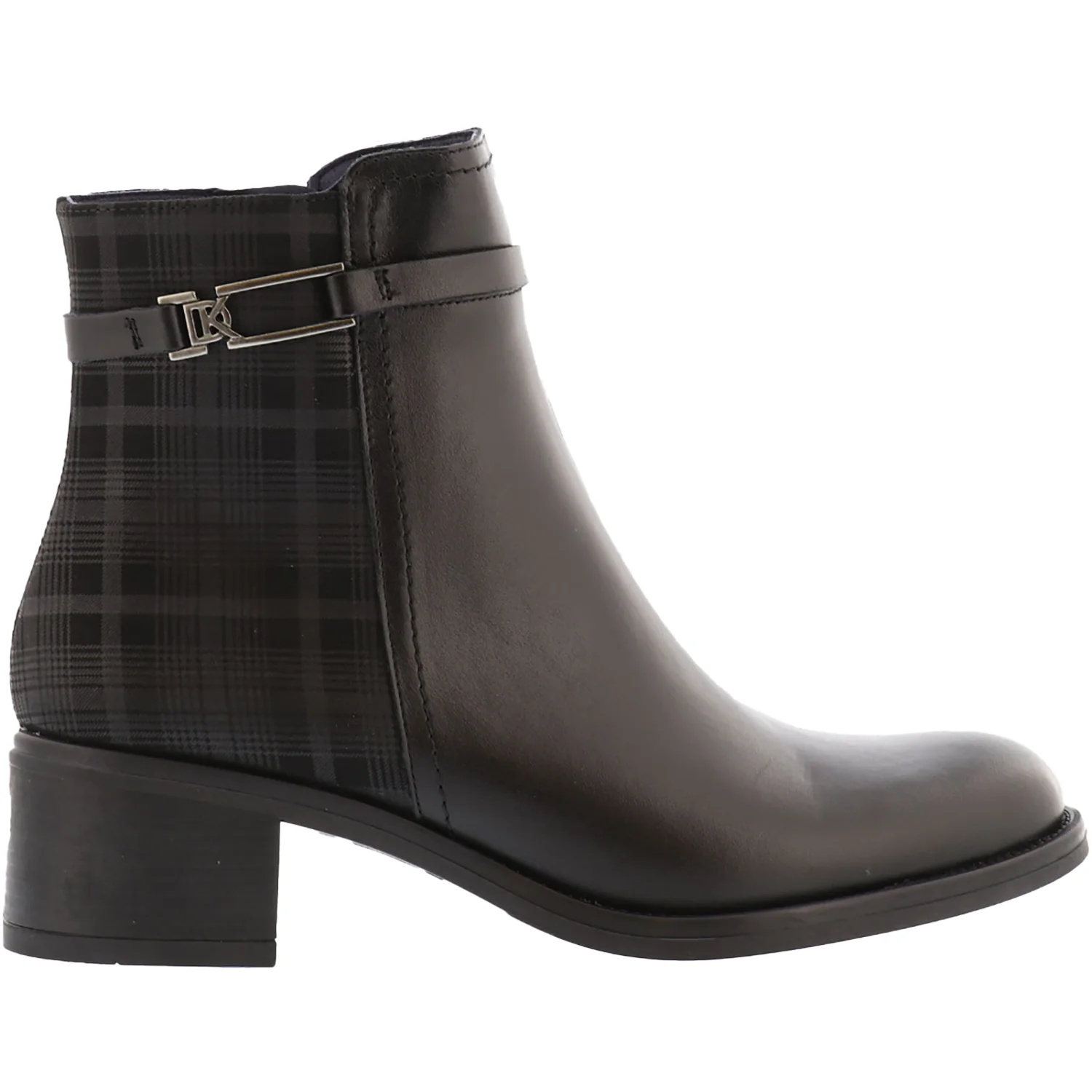 Women's Dorking Chiara D9133-101792 Black Leather/Plaid