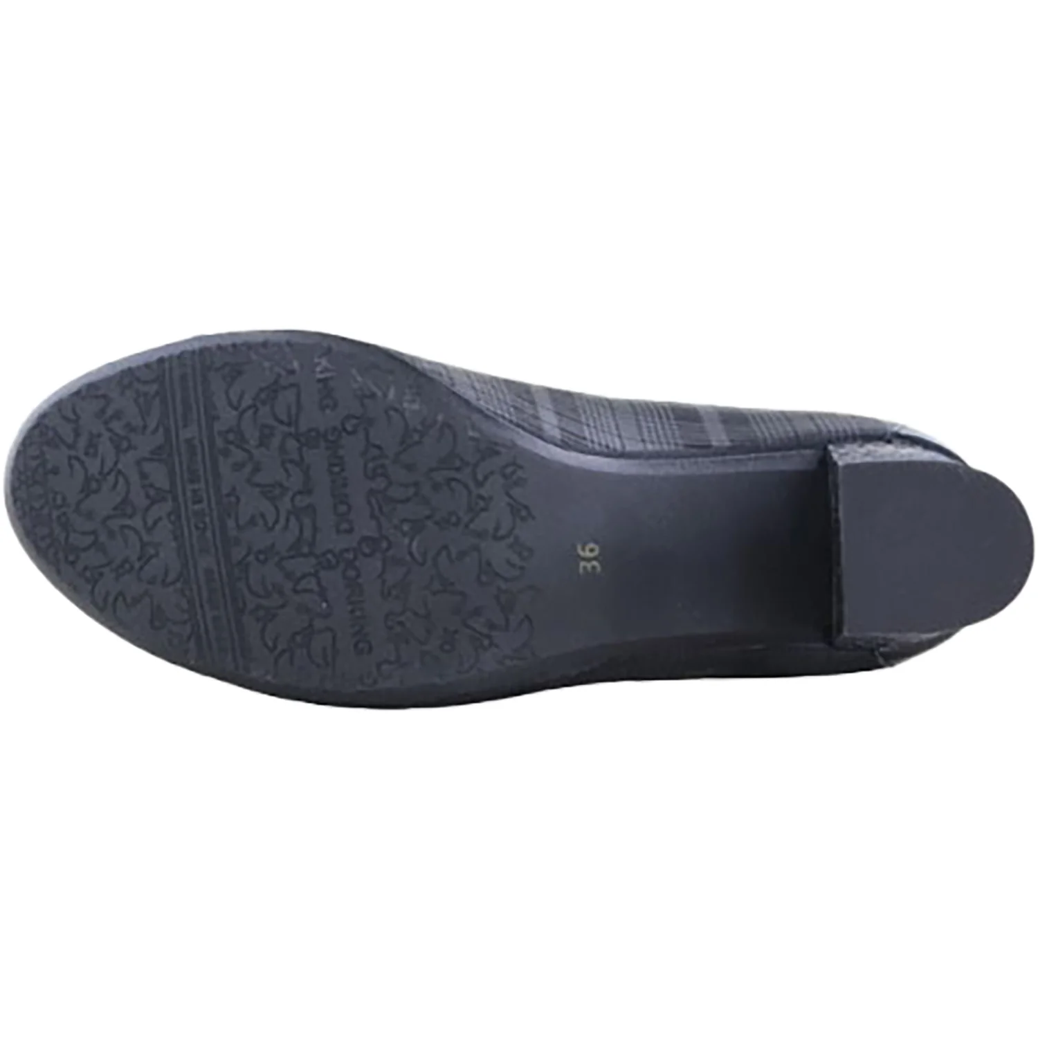 Women's Dorking Opium D7976 Black Plaid Leather - Image 4